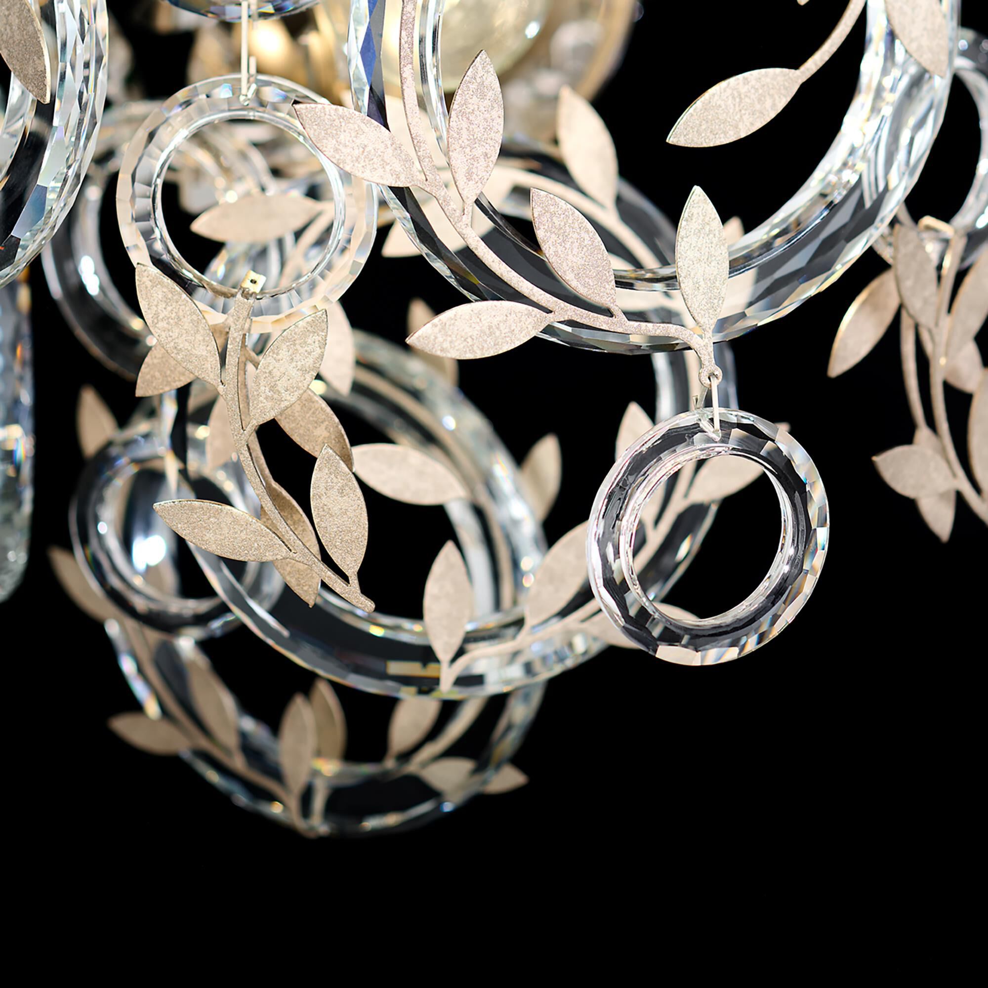 Shown in Antique Silver finish and Clear Radiance crystal