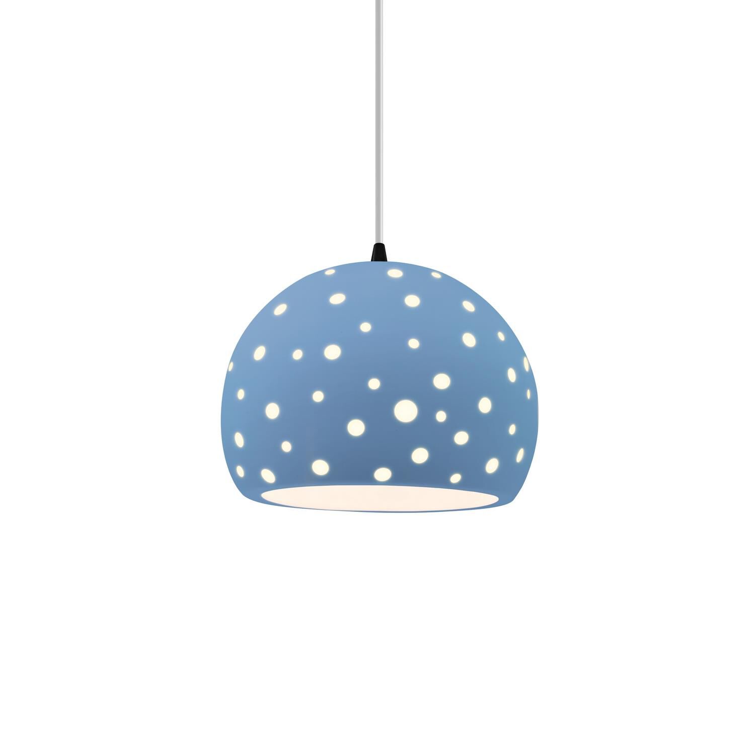 Perforated Globe 7 Inch Mini Pendant by Justice Design Group