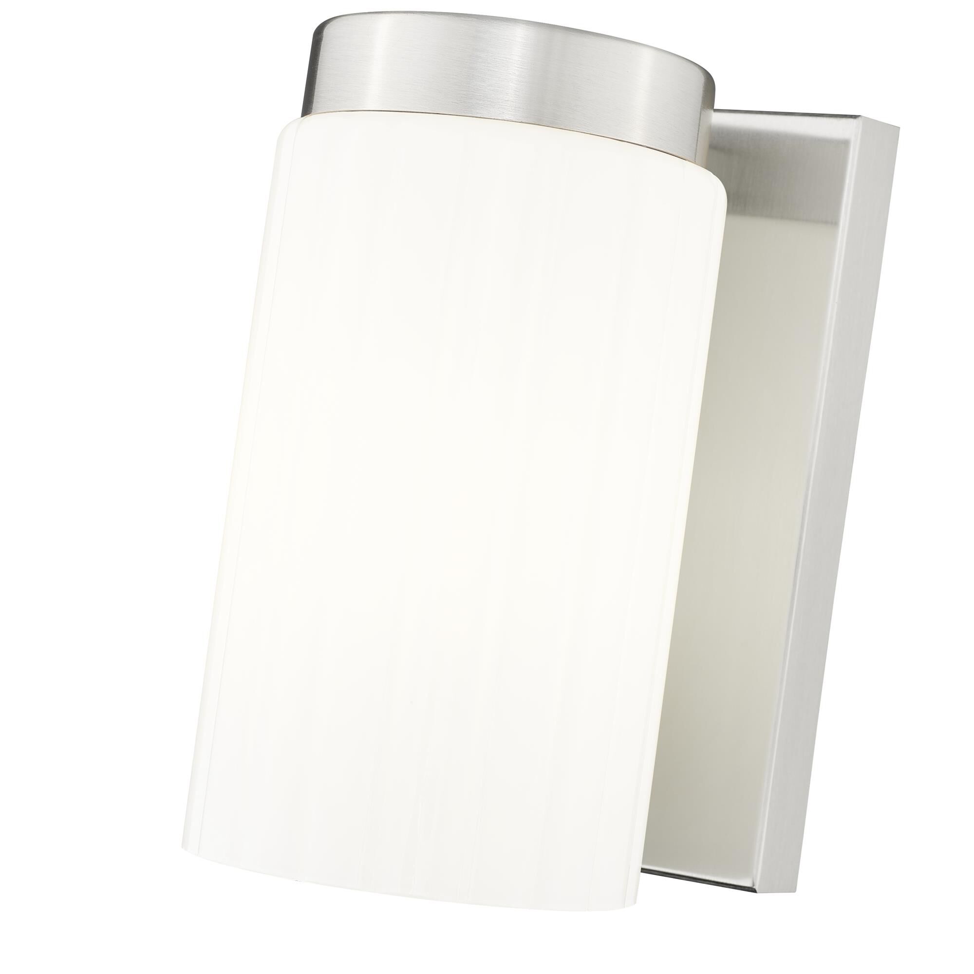 Shown in Brushed Nickel finish and Matte Opal glass and Matte Opal shade