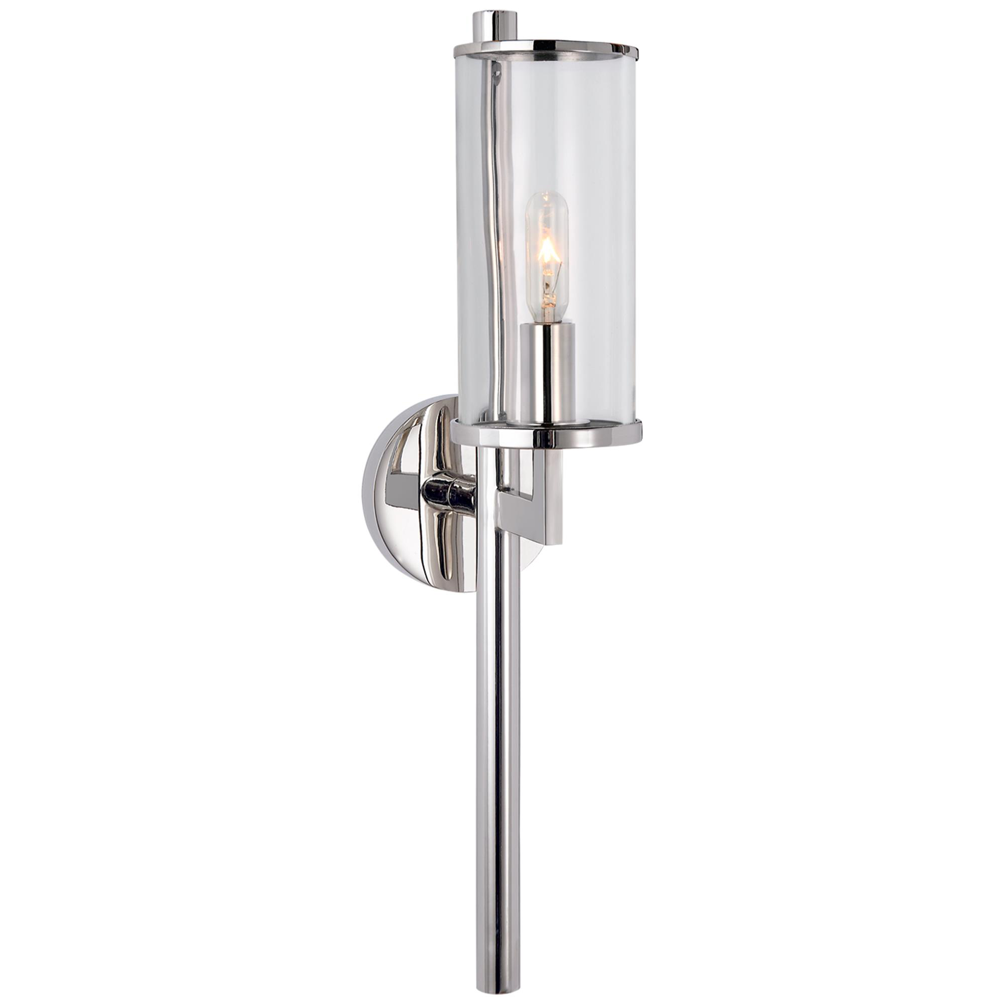 Shown in Polished Nickel finish and Clear glass