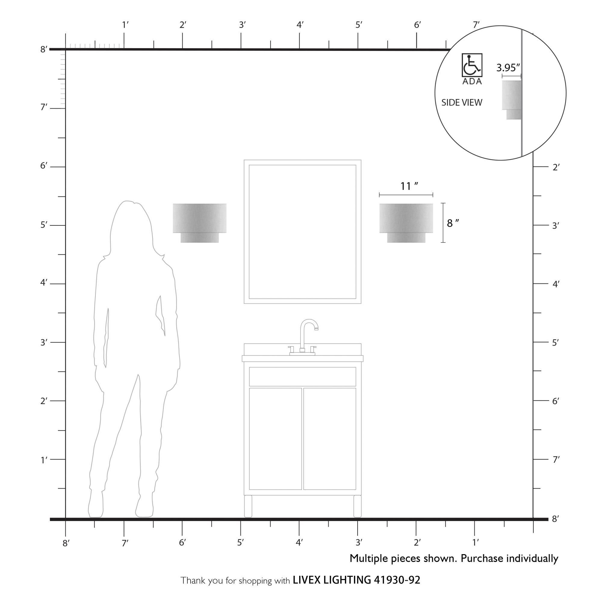 Shown in English Bronze finish and Hand Crafted Oatmeal Color Fabric with White Color Inside shade