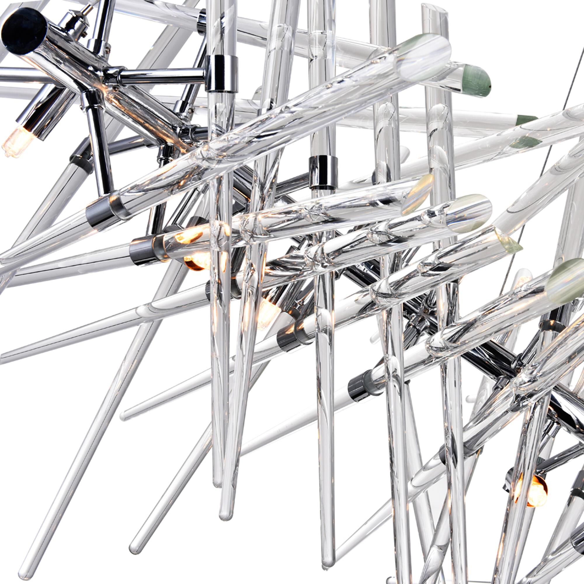 Icicle 39 Inch 10 Light Linear Suspension Light by CWI Lighting