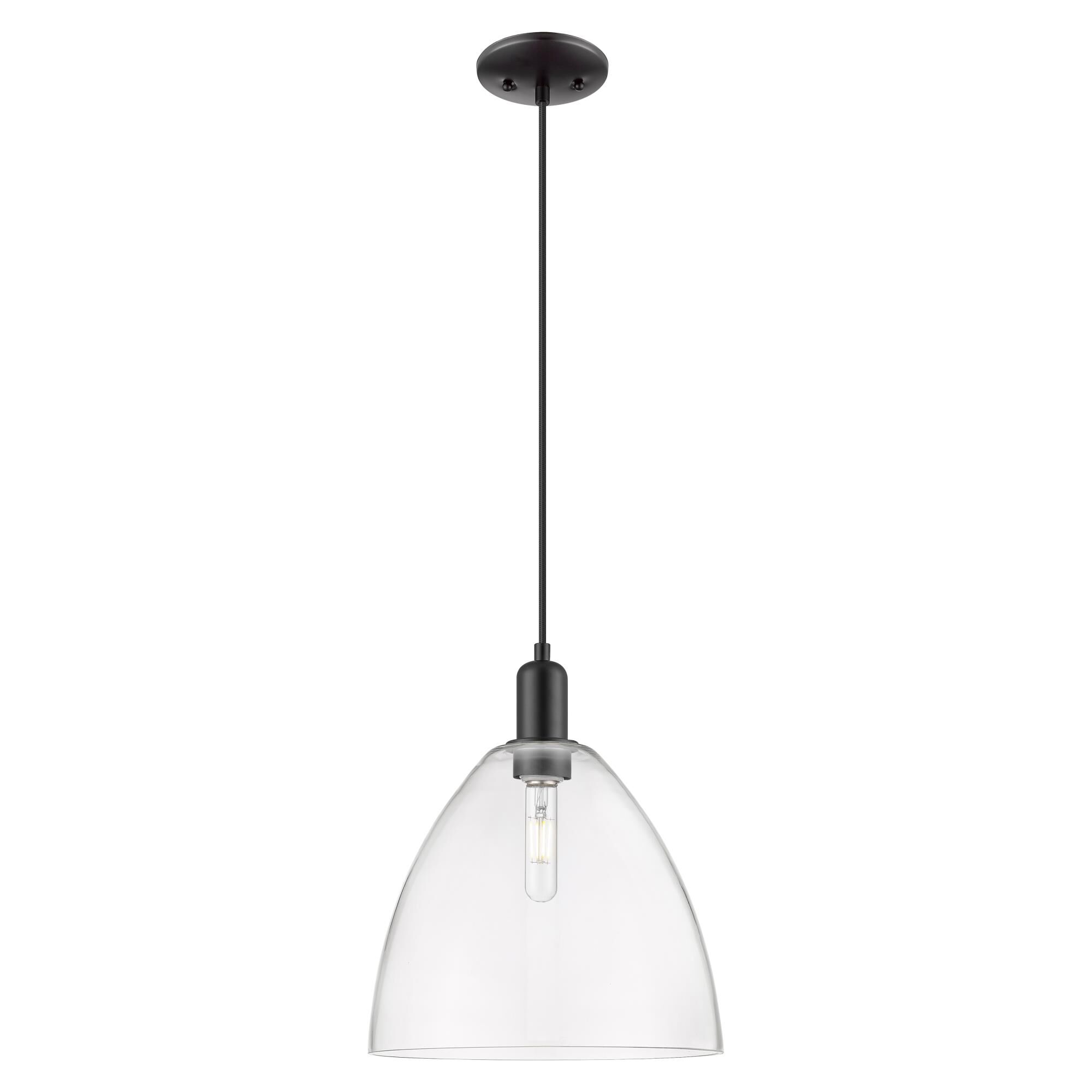 Shown in Matte Black finish and Clear glass