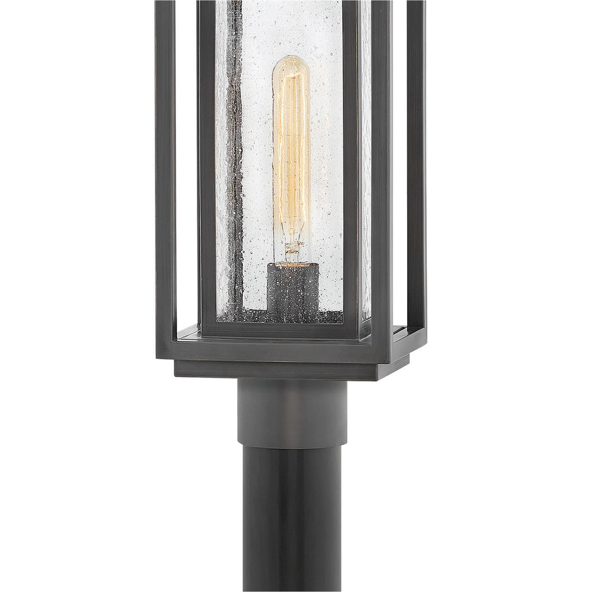 Shown in Oil Rubbed Bronze finish and Clear Seedy glass and 12 Volt accent