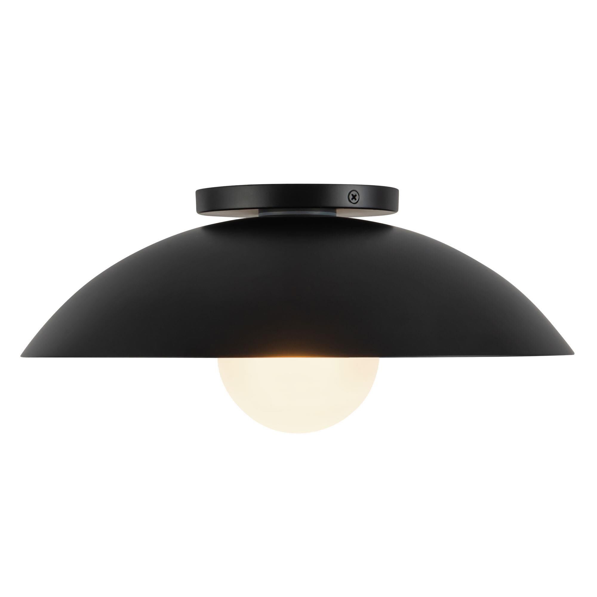 Shown in Black finish and Matte Opal glass