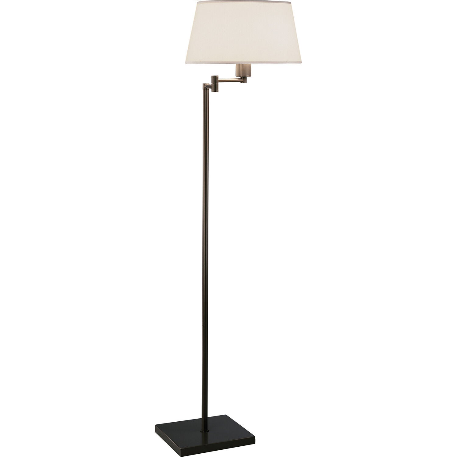 Shown in Dark Bronze Powder Coat  finish and Snowflake Fabric With Top Diffuser shade