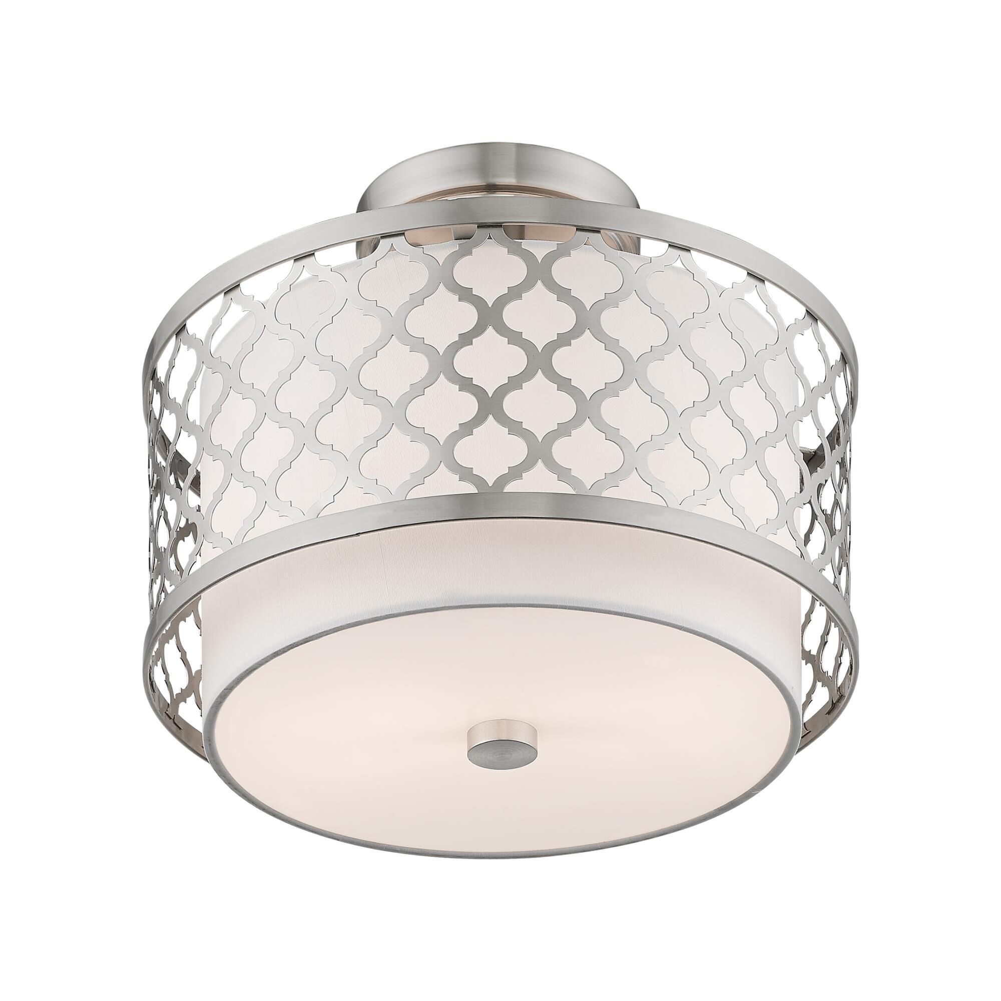 Arabesque 7 Inch 2 Light Semi Flush Mount by Livex Lighting