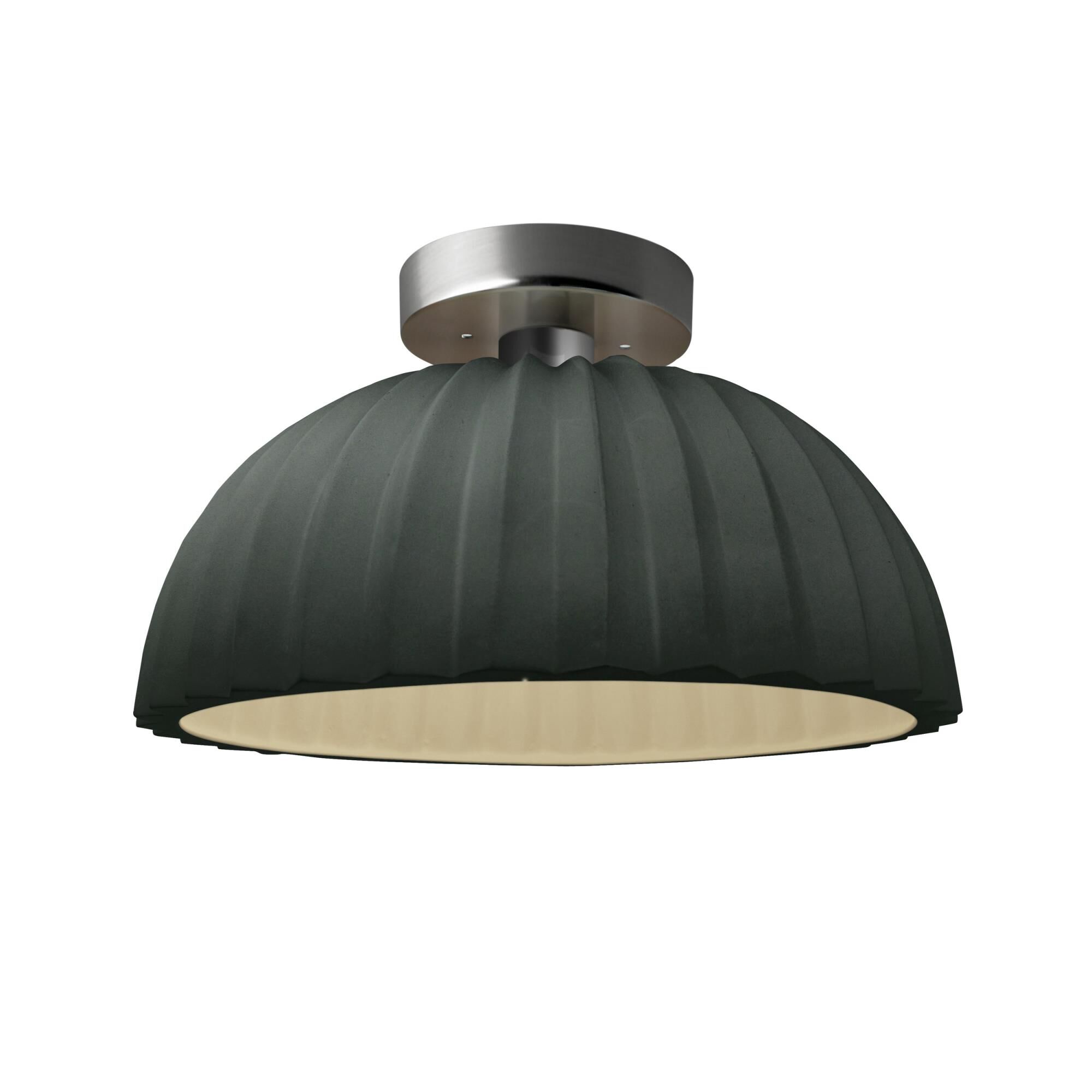 Pleated Dome 13 Inch Semi Flush Mount by Justice Design Group