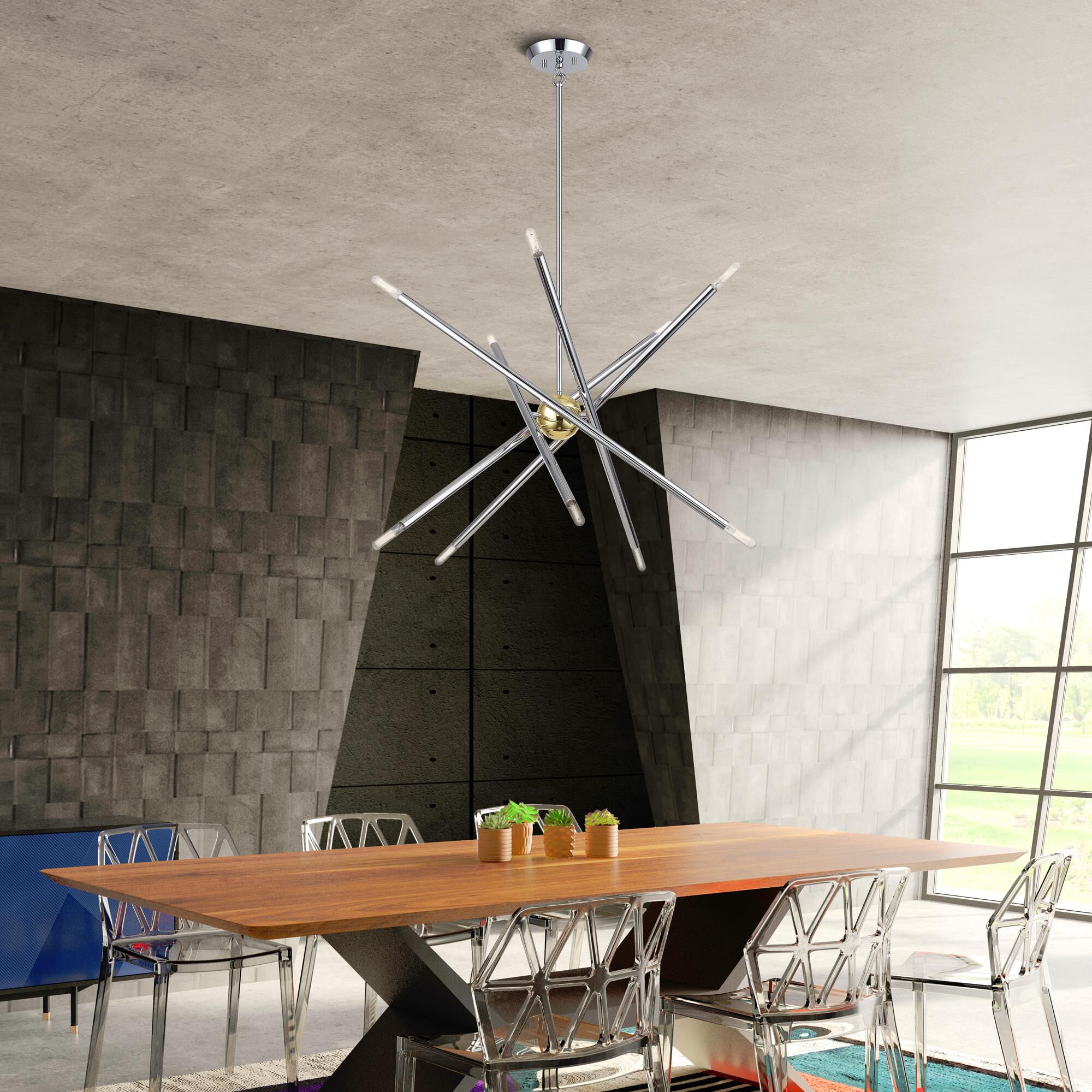 Shown in Polished Chrome with Polished Brass Accents finish