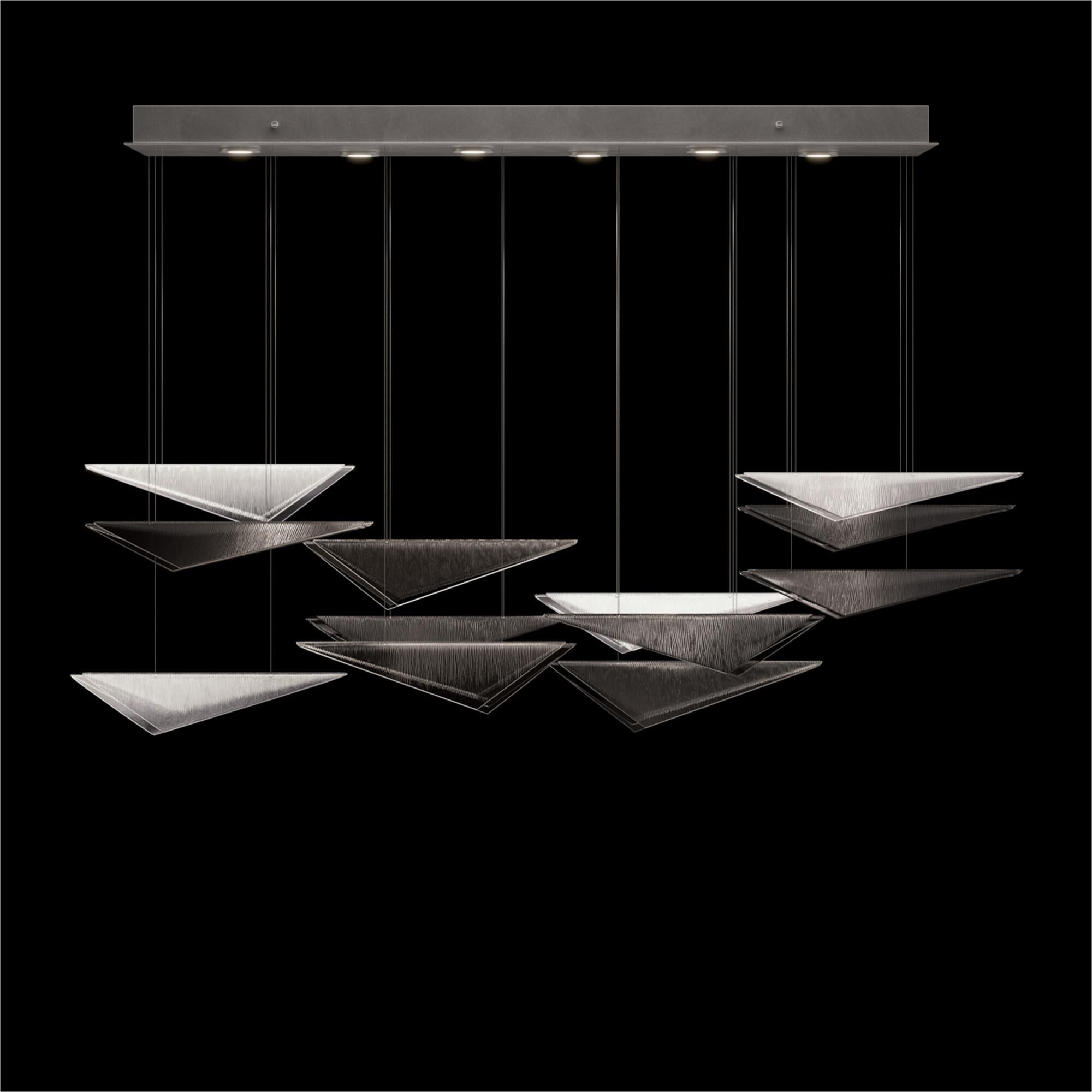 Shown in Silver finish and Smoke Linear glass