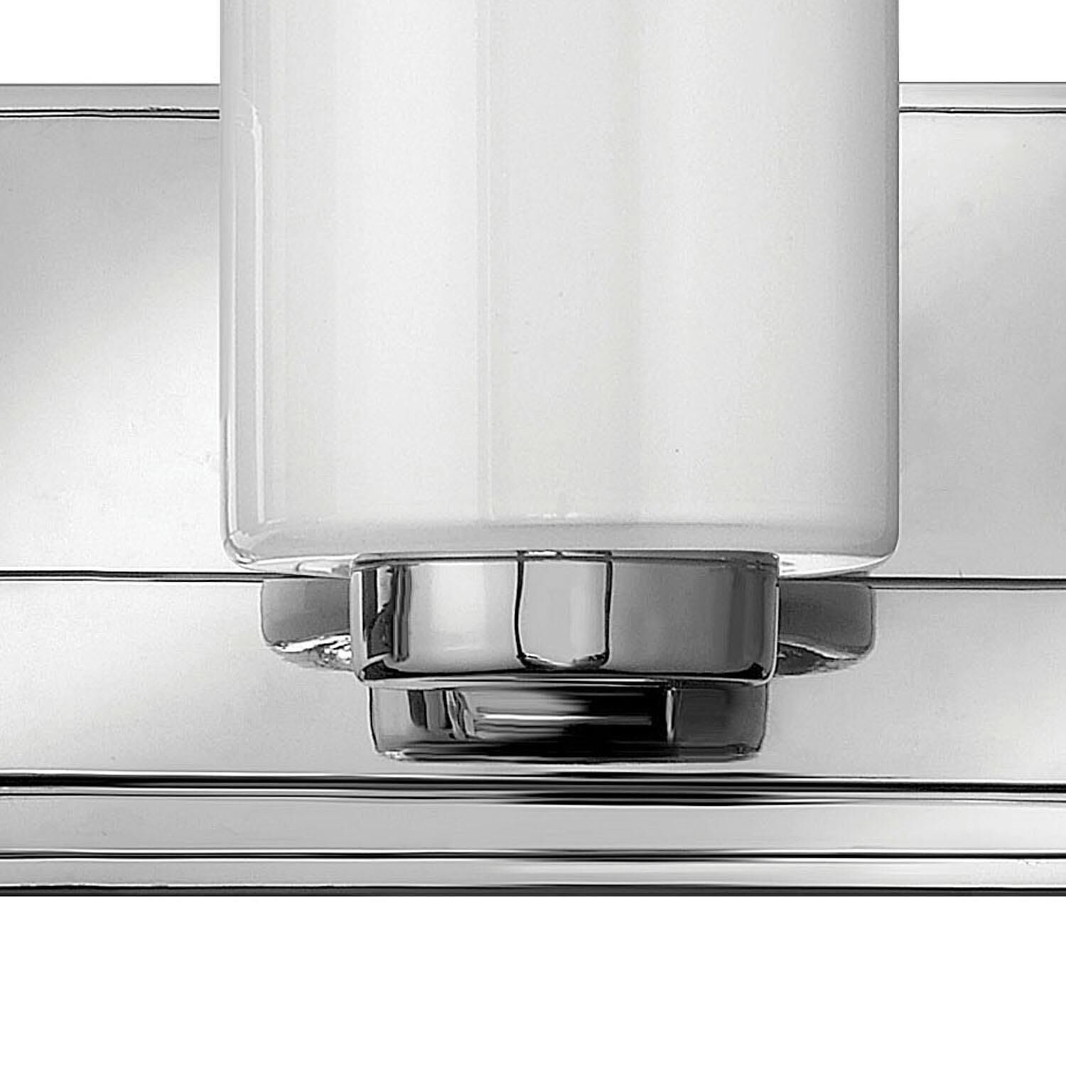 Shown in Chrome finish and Cased Opal glass