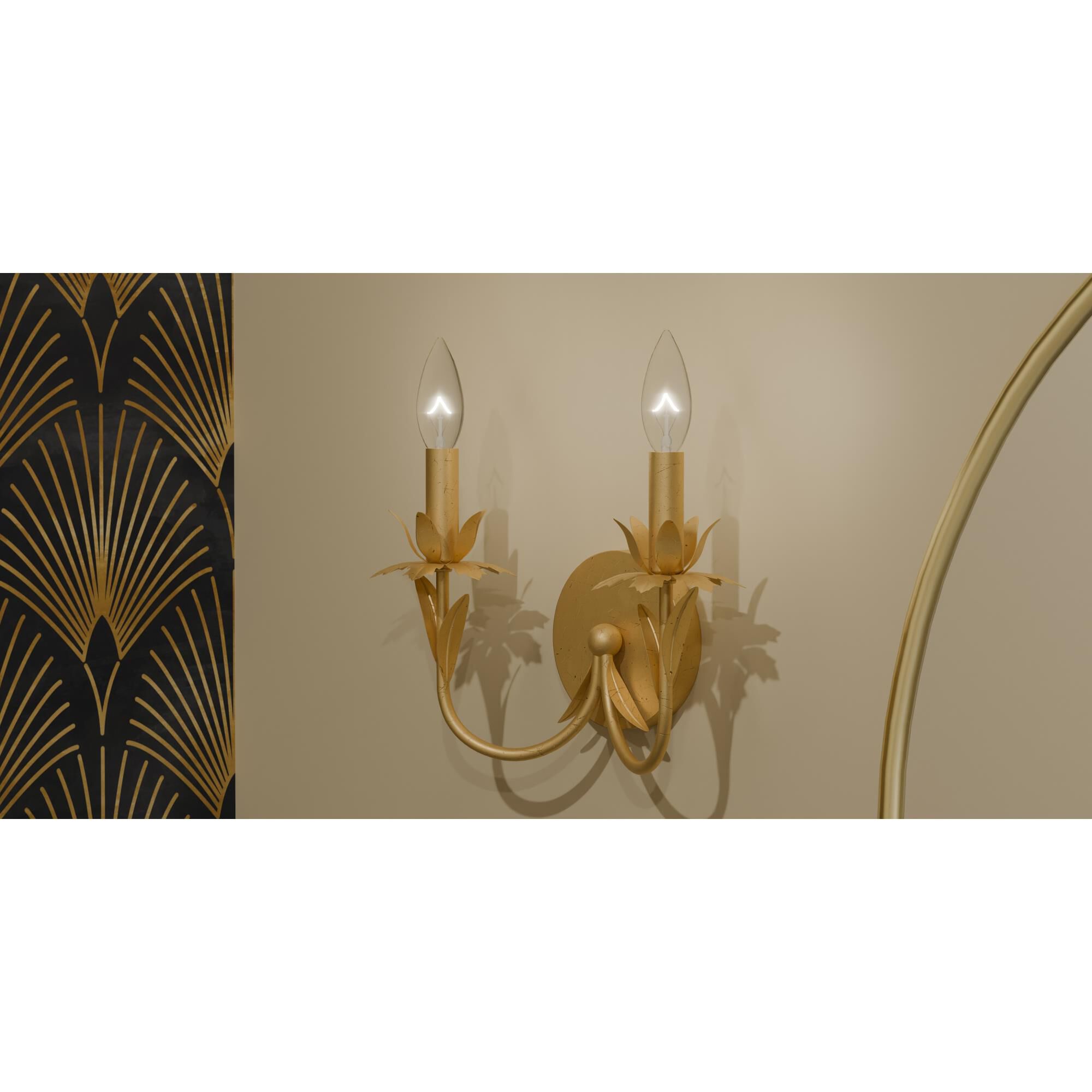 Maria 12 Inch 2 Light Wall Sconce by Quoizel