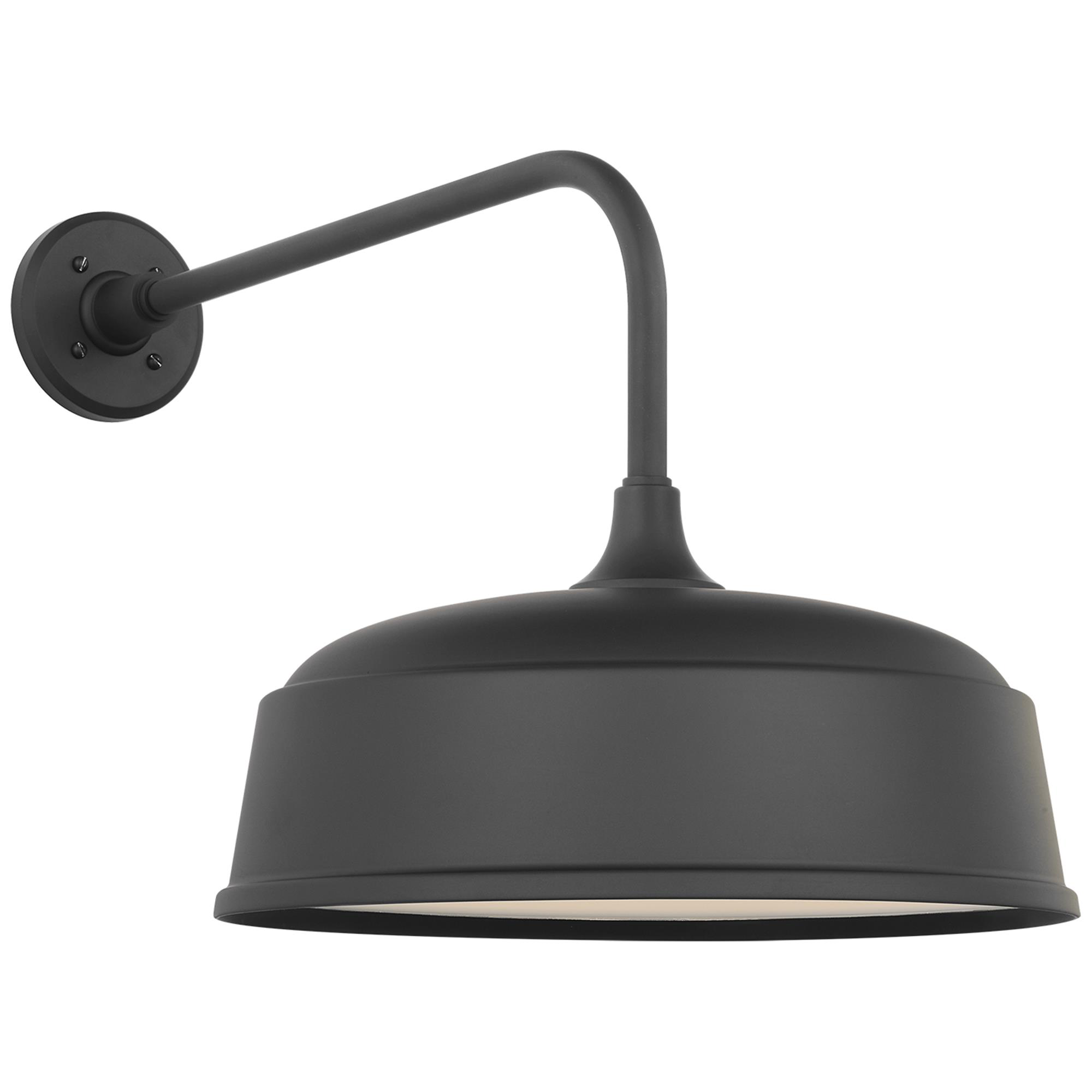 Shown in Matte Black finish and Black shade