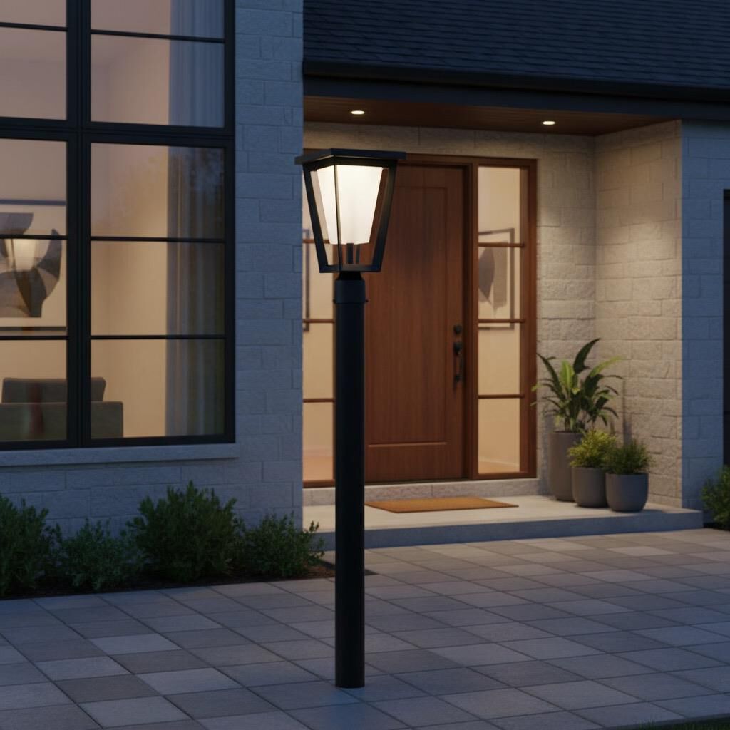 Shown in Black finish and Frosted glass