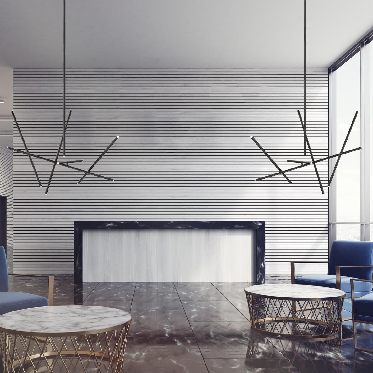 Crossroads 47 Inch 10 Light LED Linear Suspension Light by Eurofase Lighting