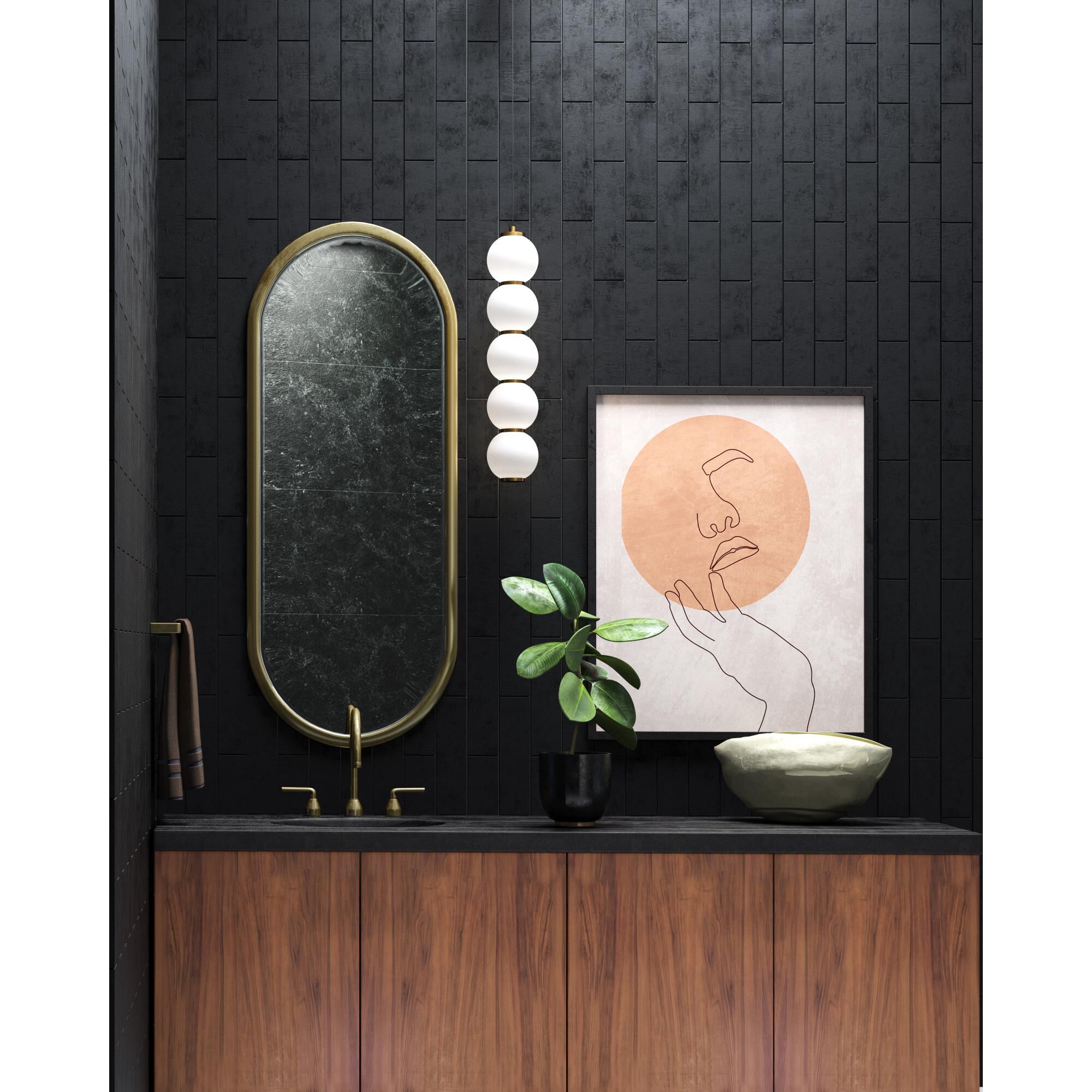 Shown in Aged Gold finish and Opal glass