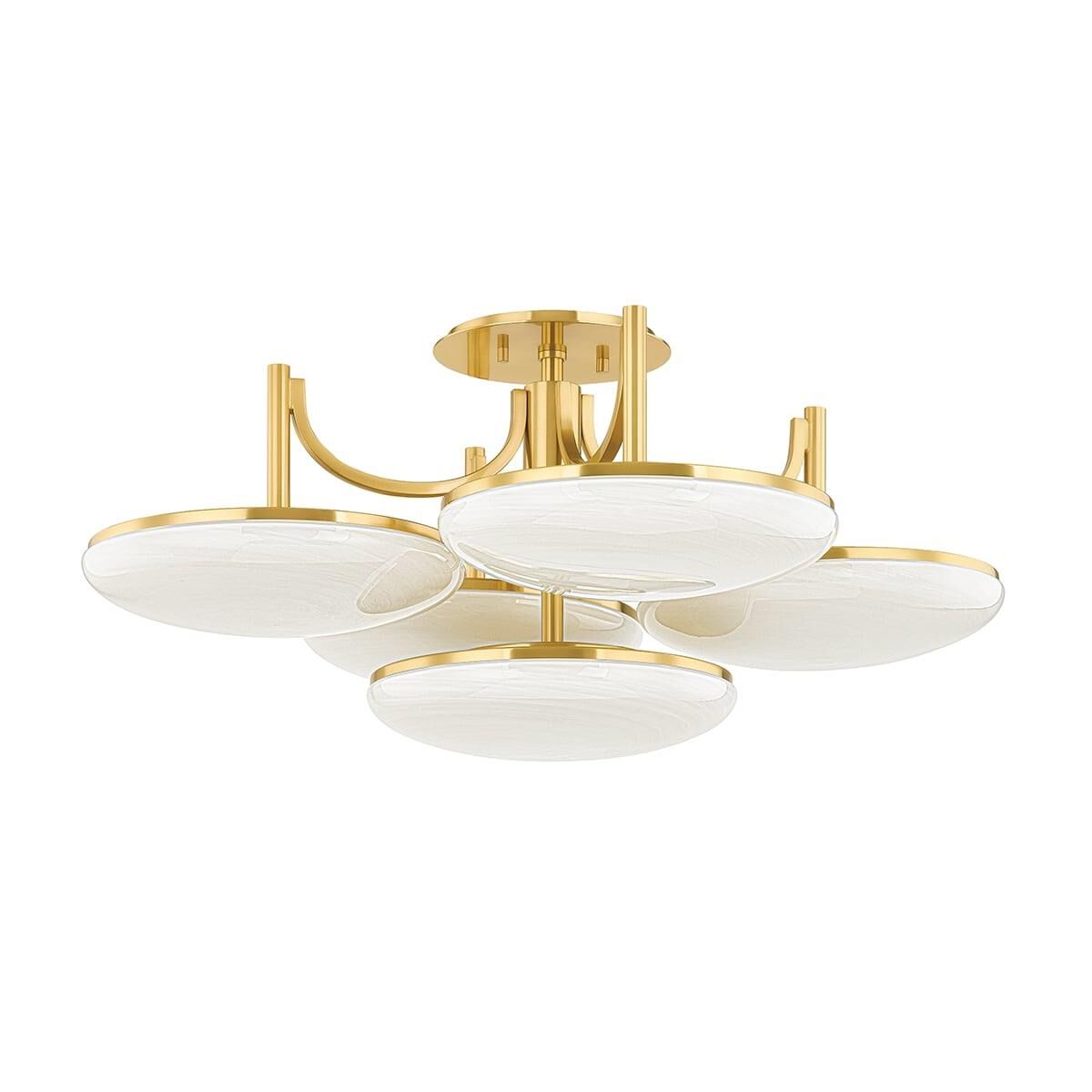 Bregman 30.75 Inch Semi Flush Mount by Hudson Valley Lighting