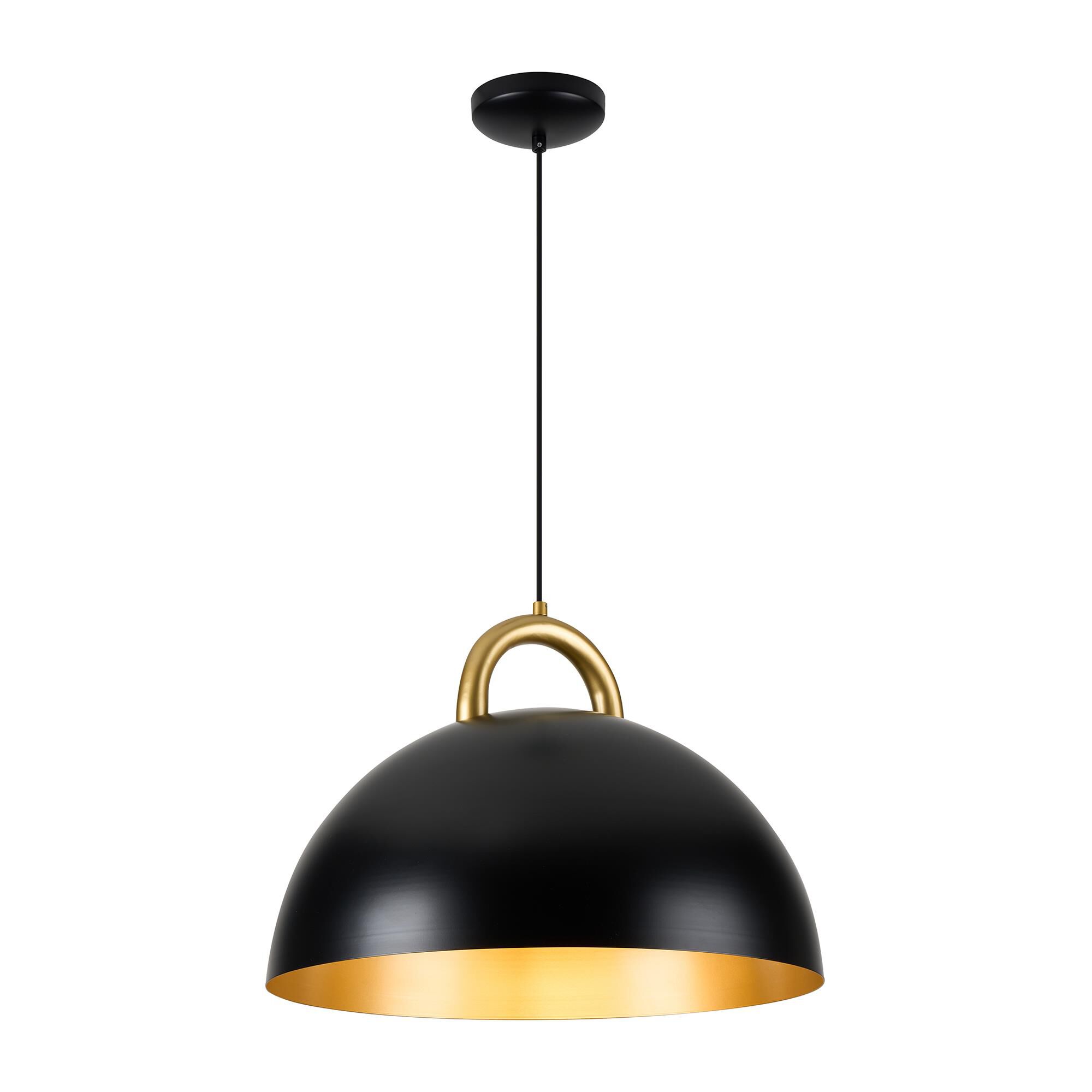 Shown in Black and Rust Brass finish and Black shade