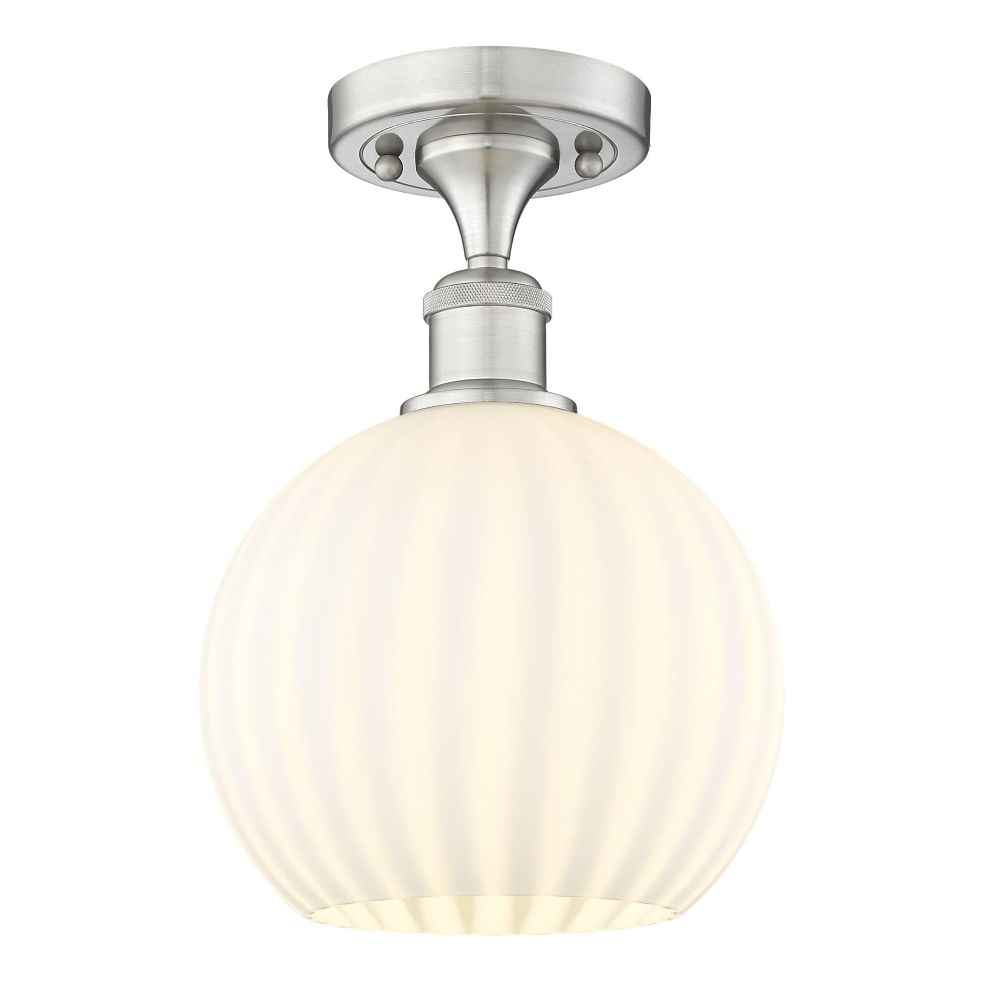 Bruno Marashlian White Venetian 8 Inch Semi Flush Mount by Innovations Lighting