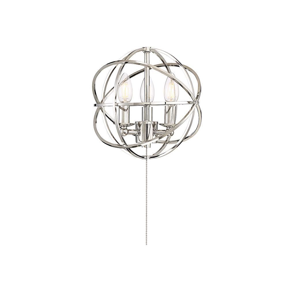 Shown in Polished Chrome finish and Clear glass