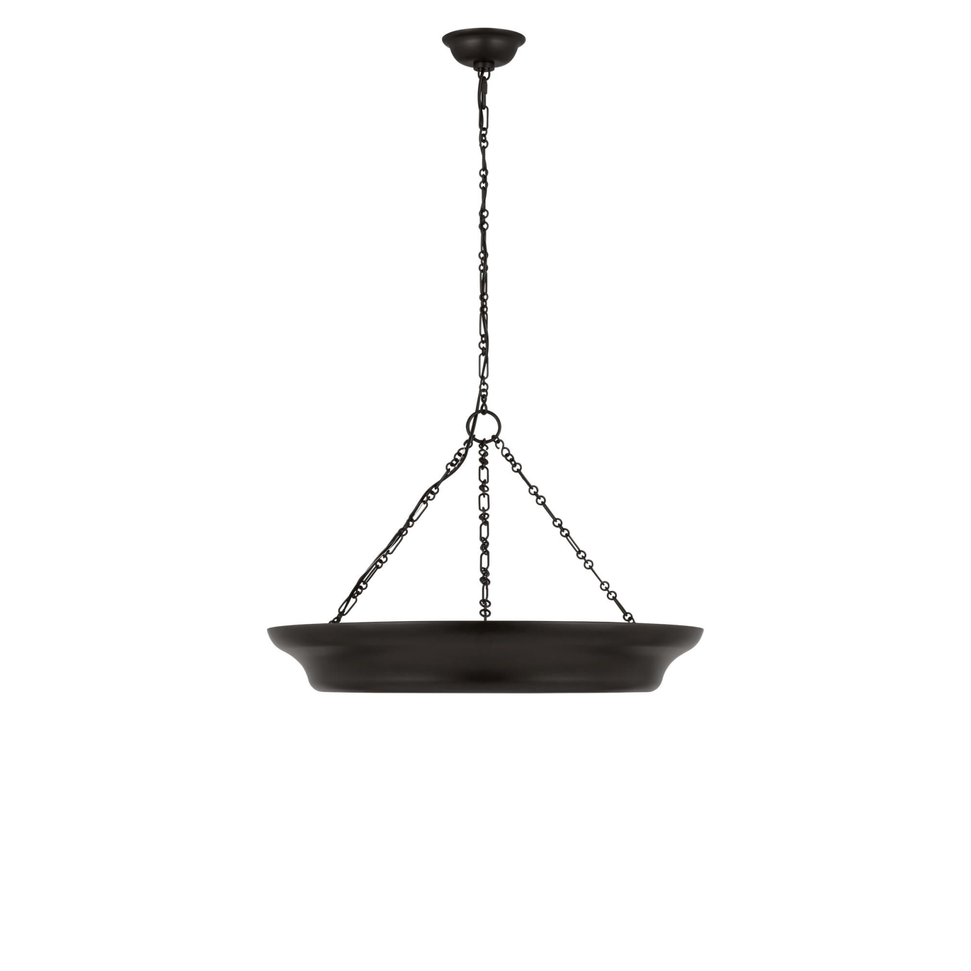 Shown in Aged Iron finish and Silk Screen White Inside, Clear Outside shade