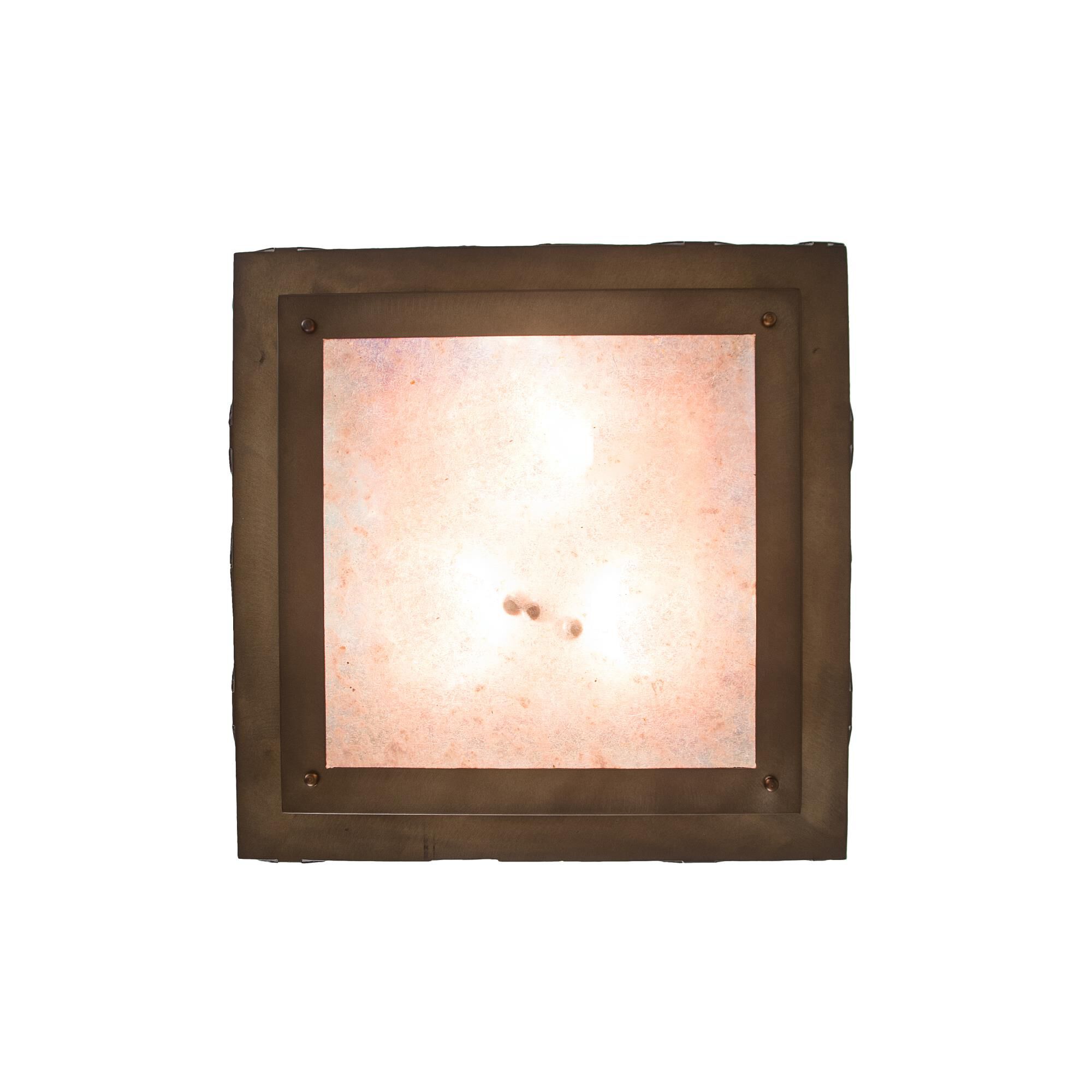 Shown in Antique Copper Finish finish and Ruby;Coral glass