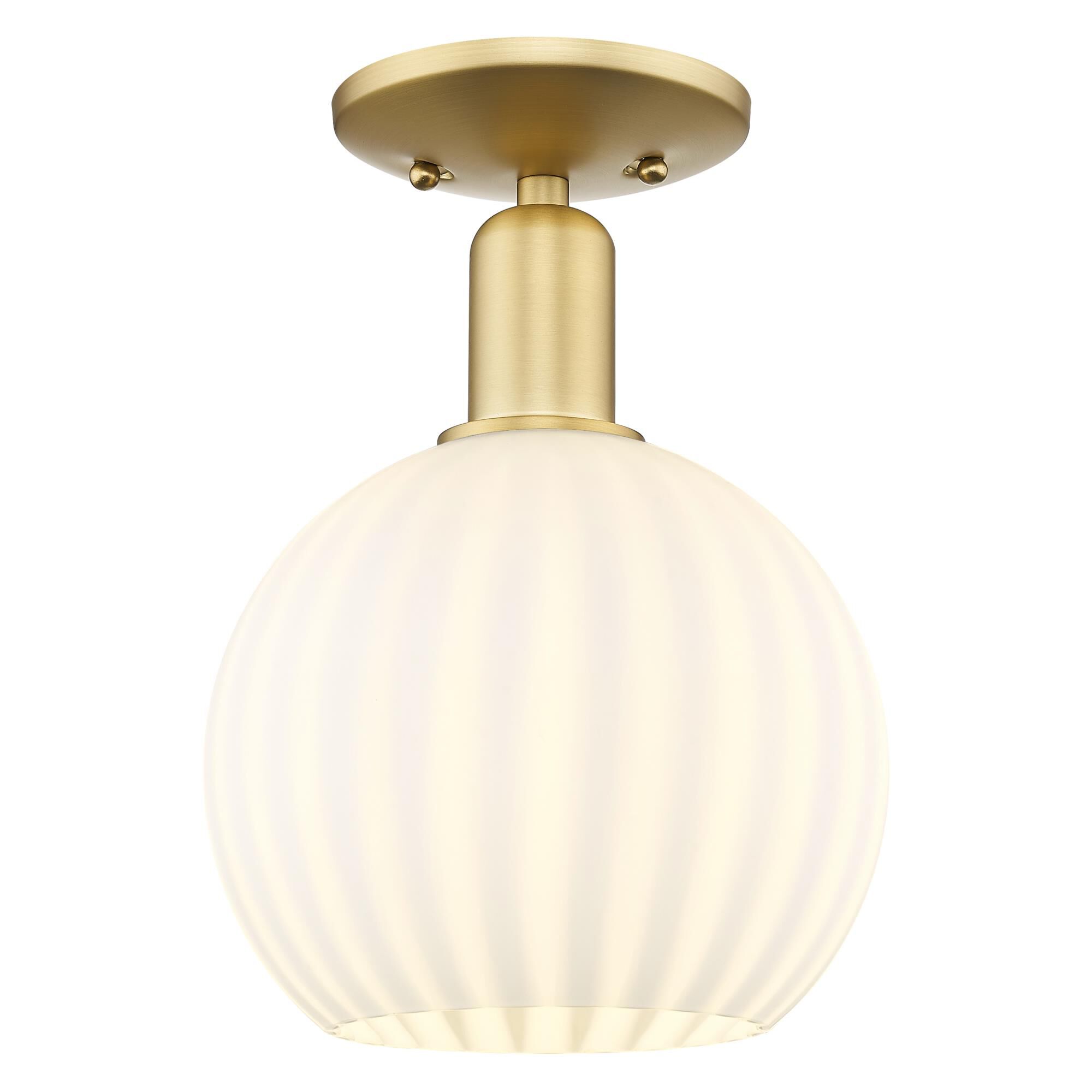 Bruno Marashlian White Venetian 8 Inch Semi Flush Mount by Innovations Lighting