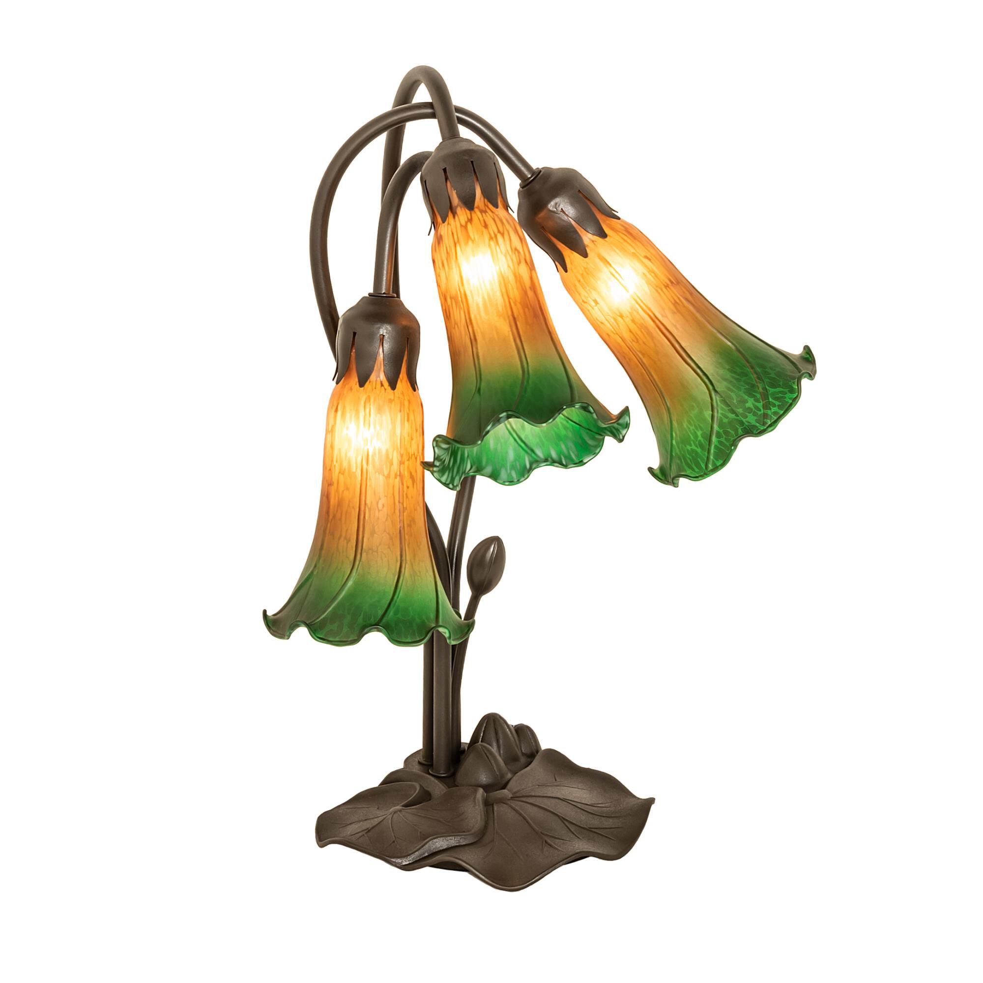 Amber and Green 16 Inch Accent Lamp by Meyda Lighting