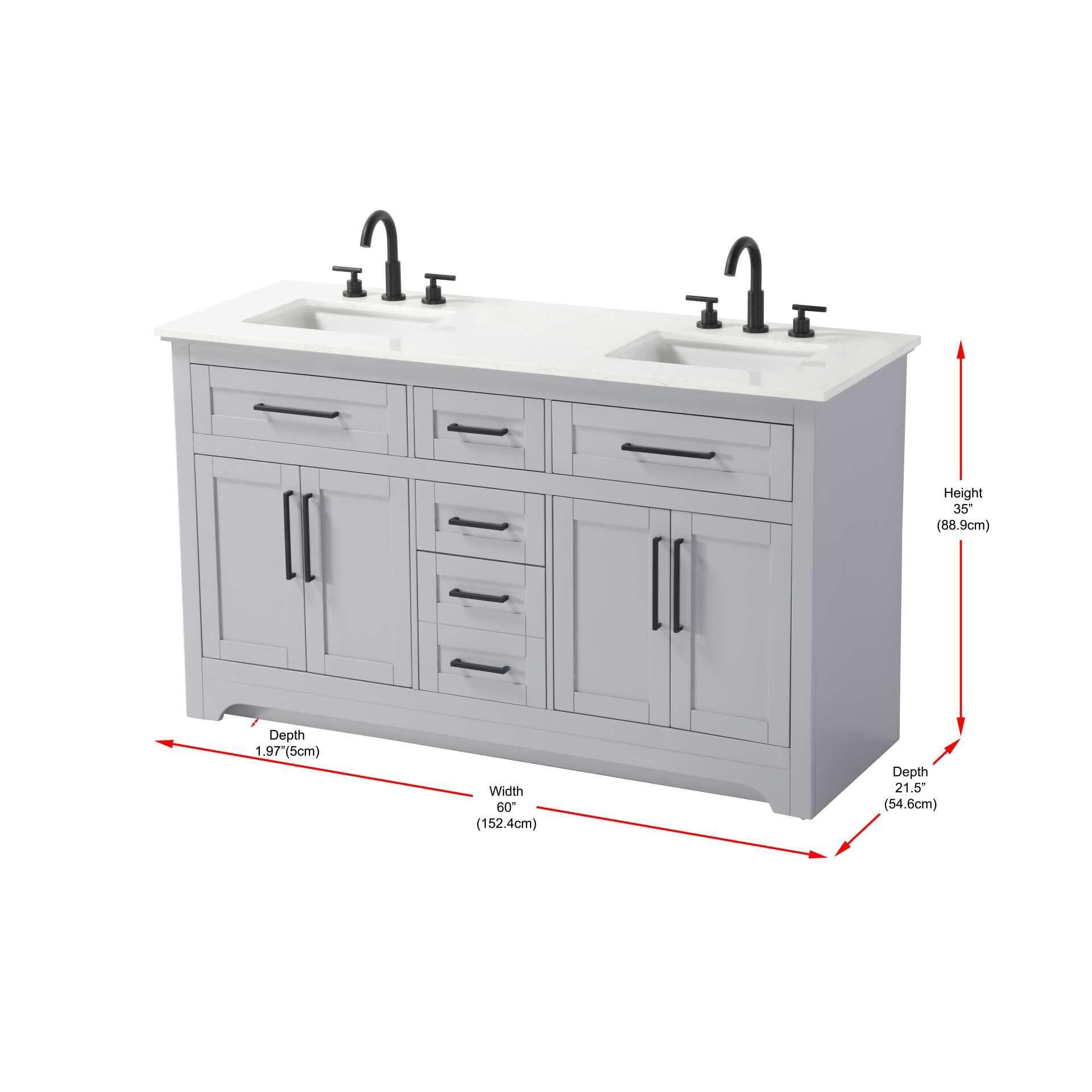 Remington 60 Inch Bath Vanity by Elegant Decor