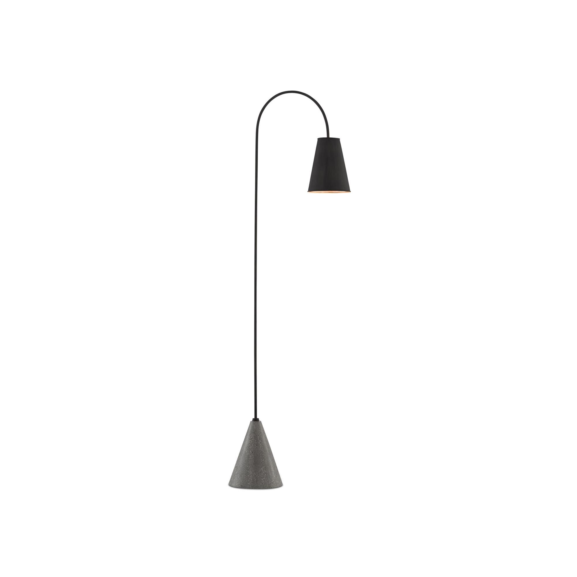 Shown in Black Iron - Silver Leaf - Polished Concrete finish and Black Iron shade