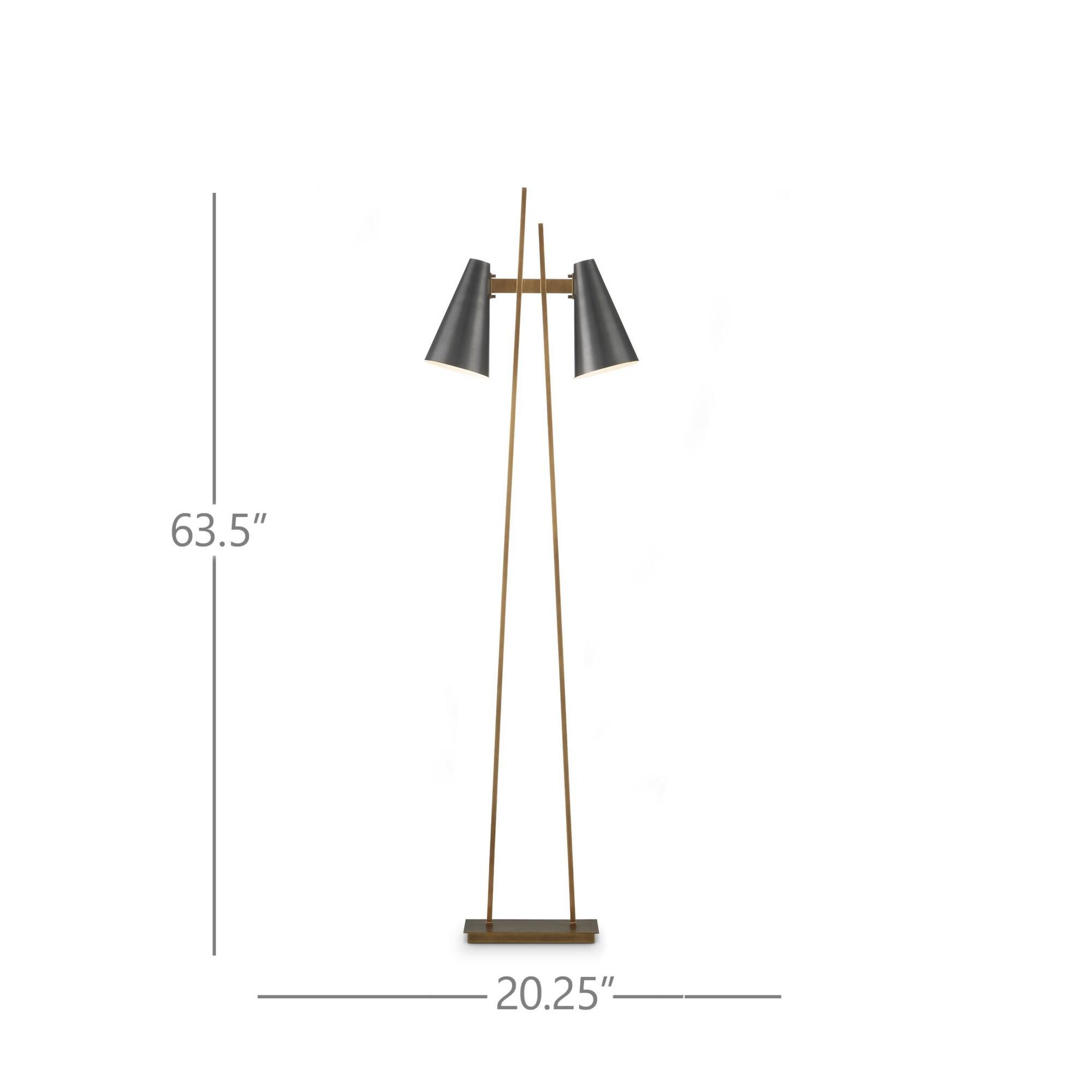 Duet 64 Inch Floor Lamp by Currey and Company