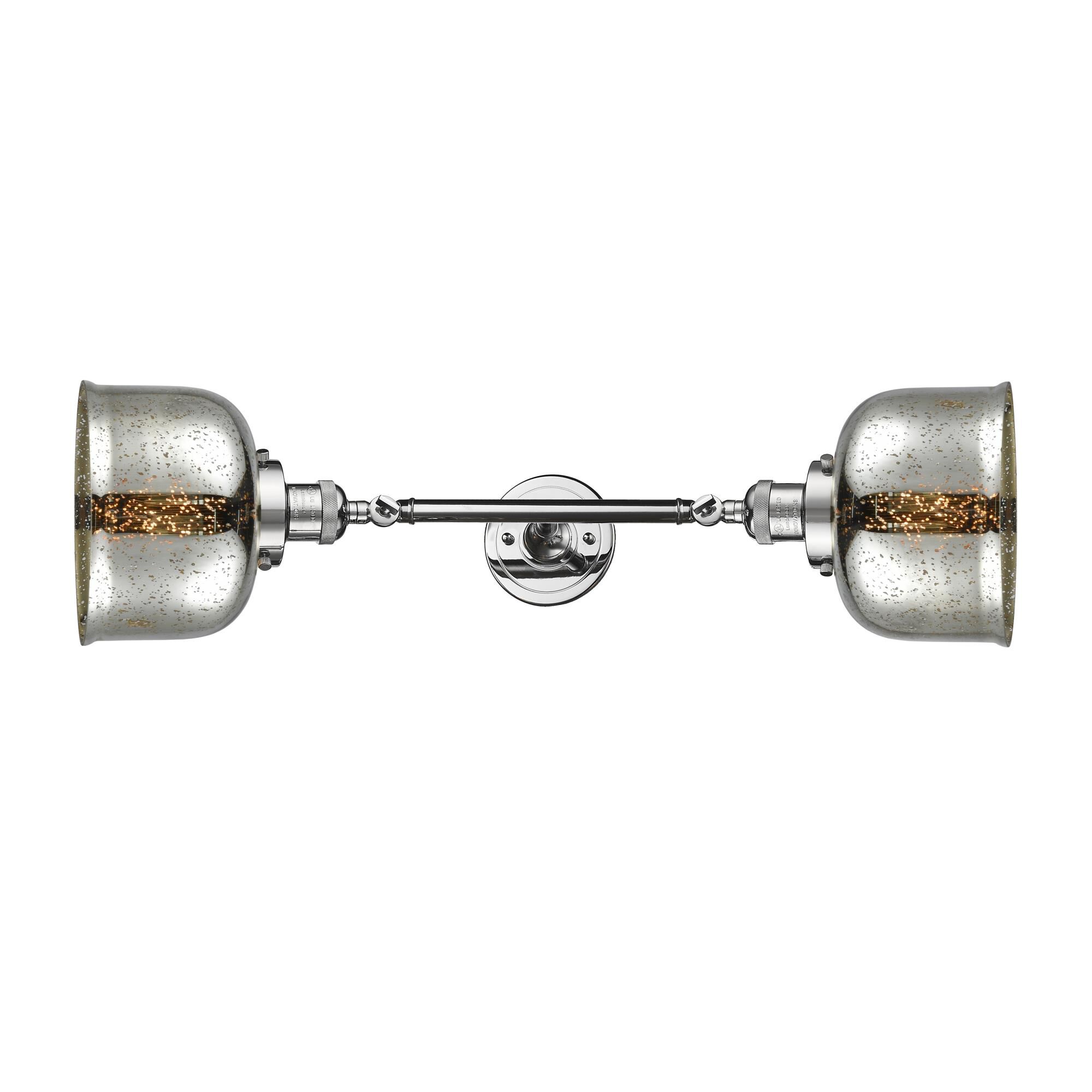 Shown in Polished Chrome finish and Silver Mercury glass