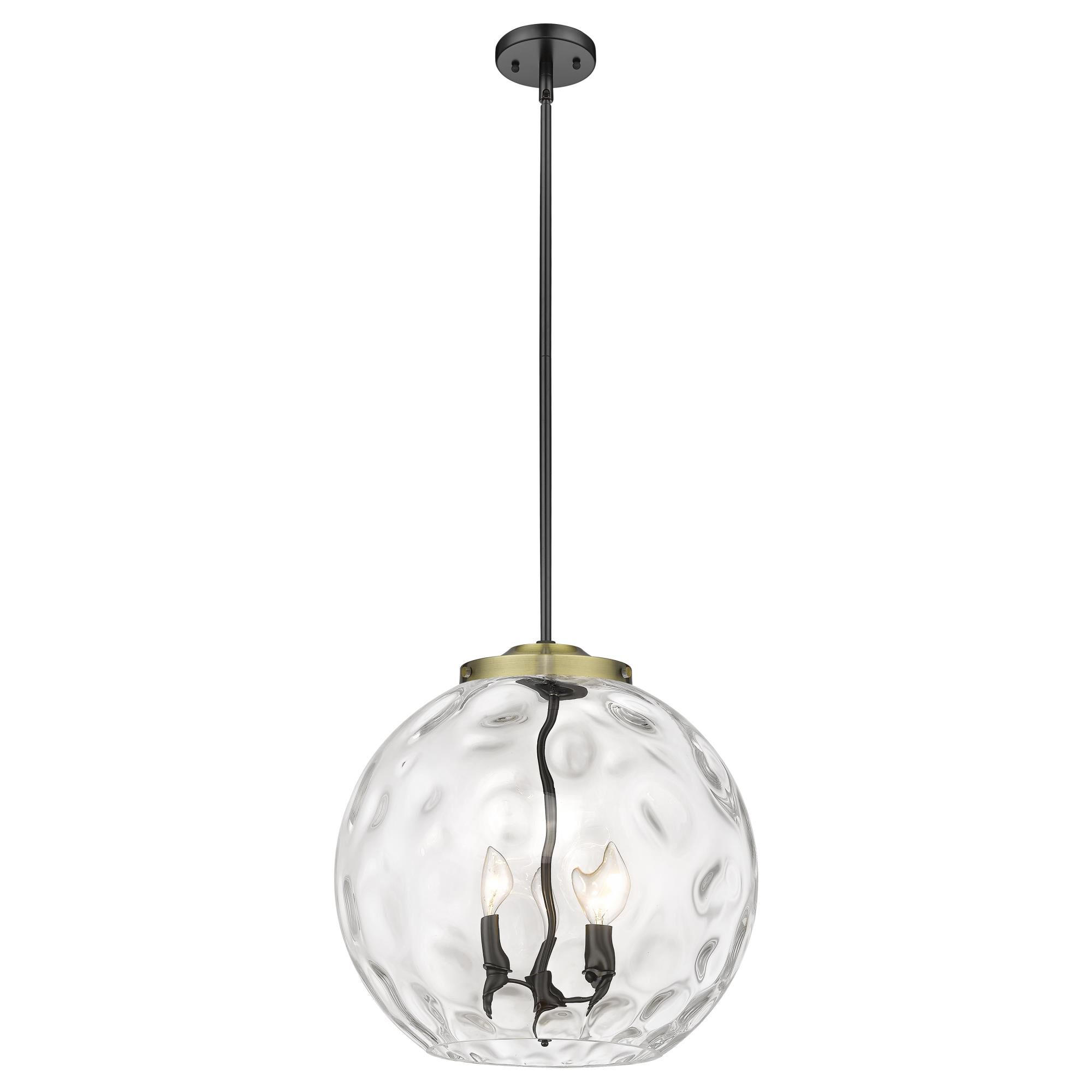 Shown in Black Antique Brass finish and Clear glass