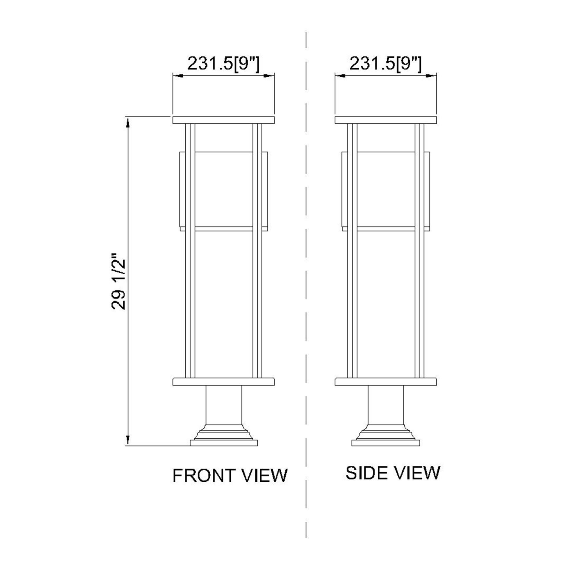 Shown in Black finish and Etched glass