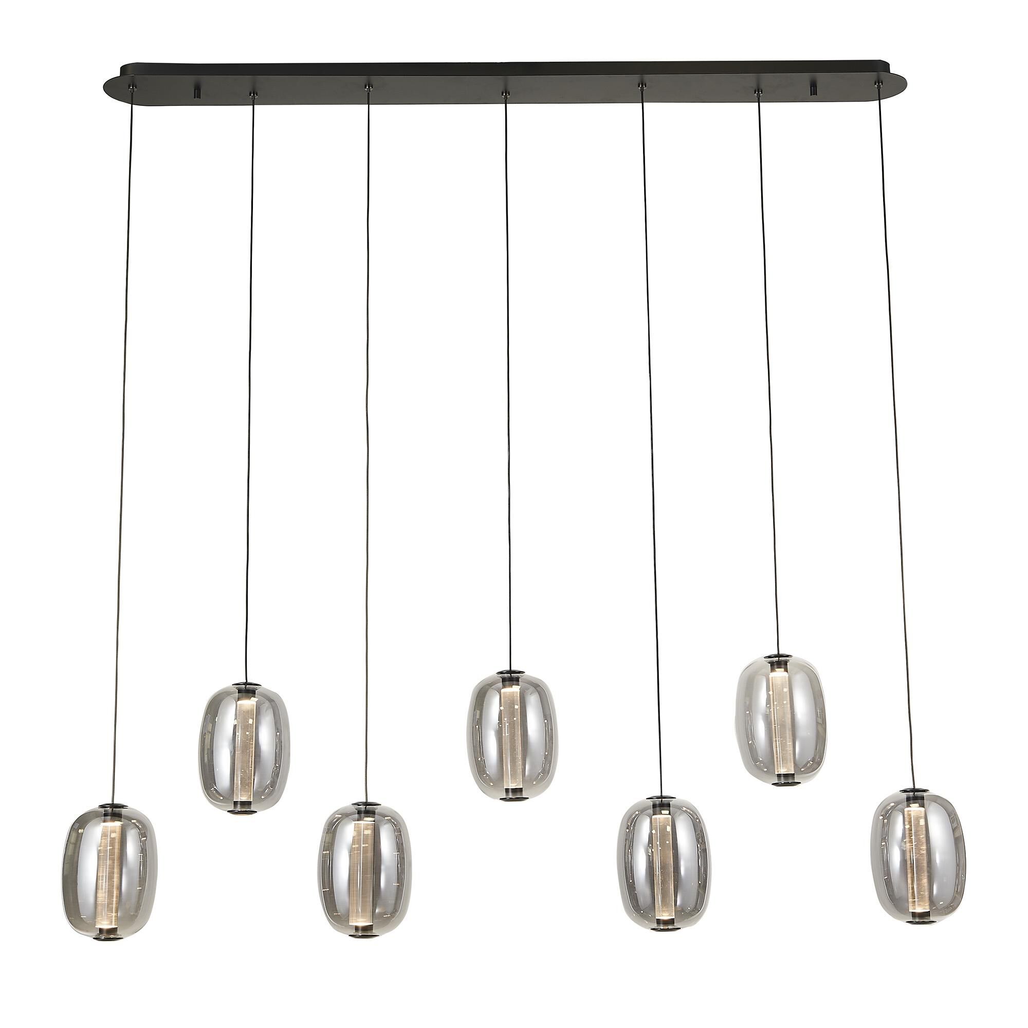 Shown in Black finish and Dark Smoke glass