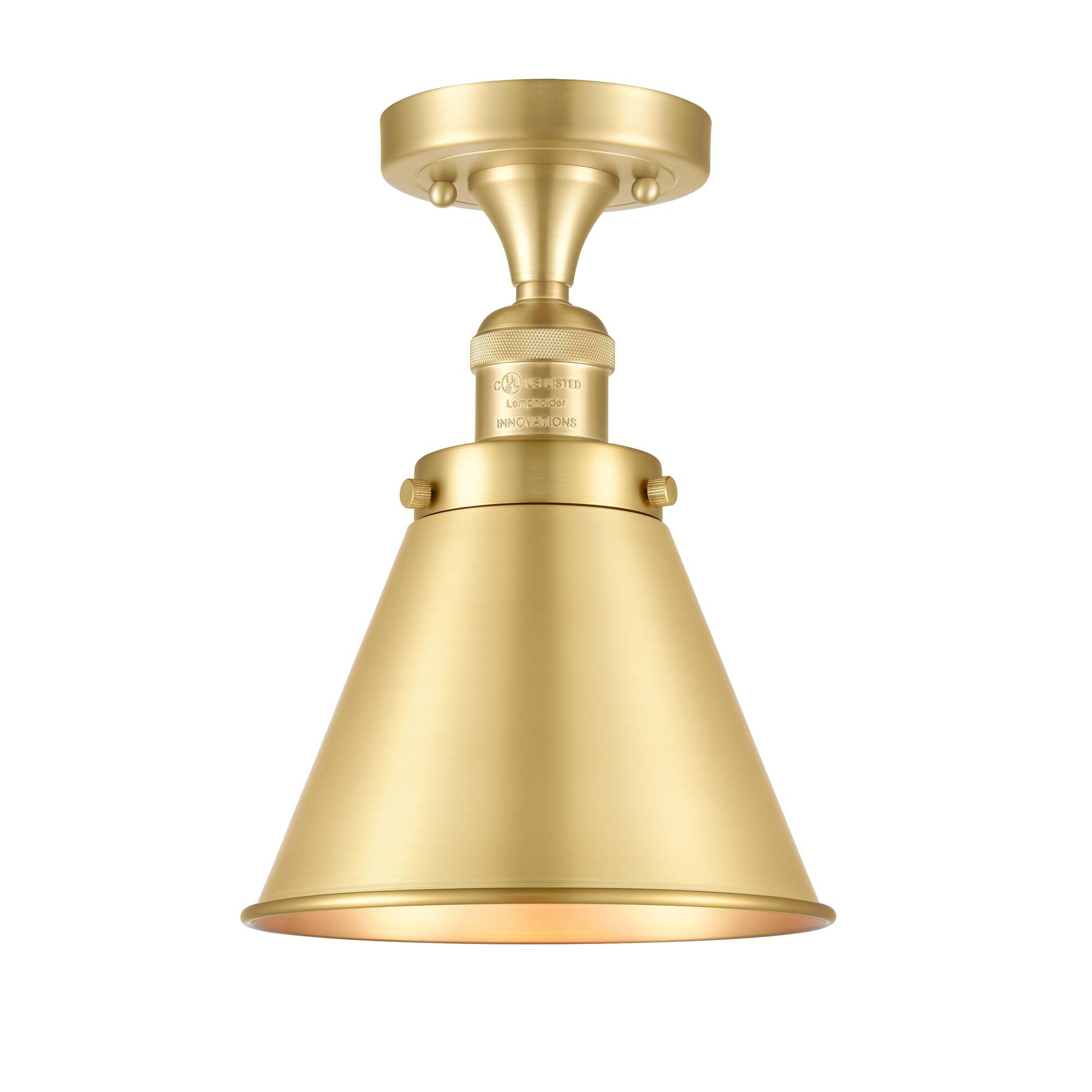 Shown in Satin Gold finish and Satin Gold Appalachian shade