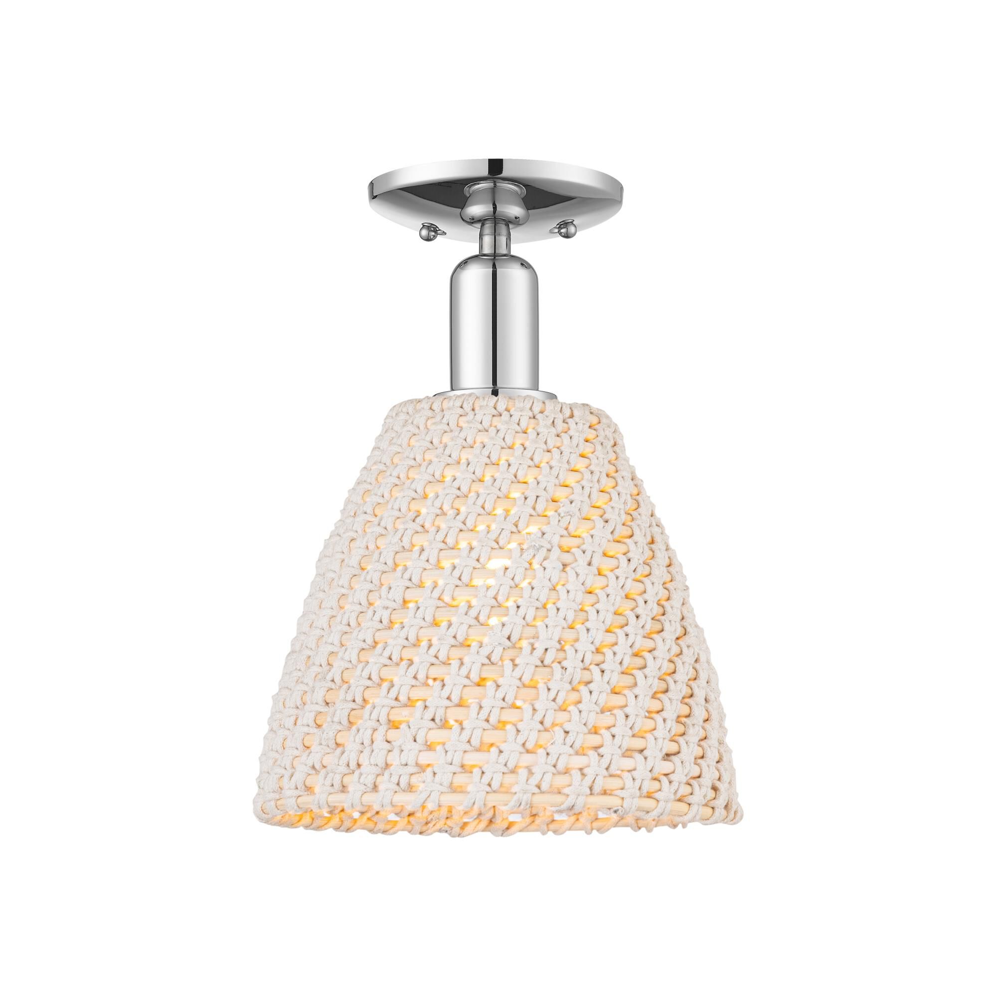 Bruno Marashlian Natural Ballston Dome 9 Inch Semi Flush Mount by Innovations Lighting