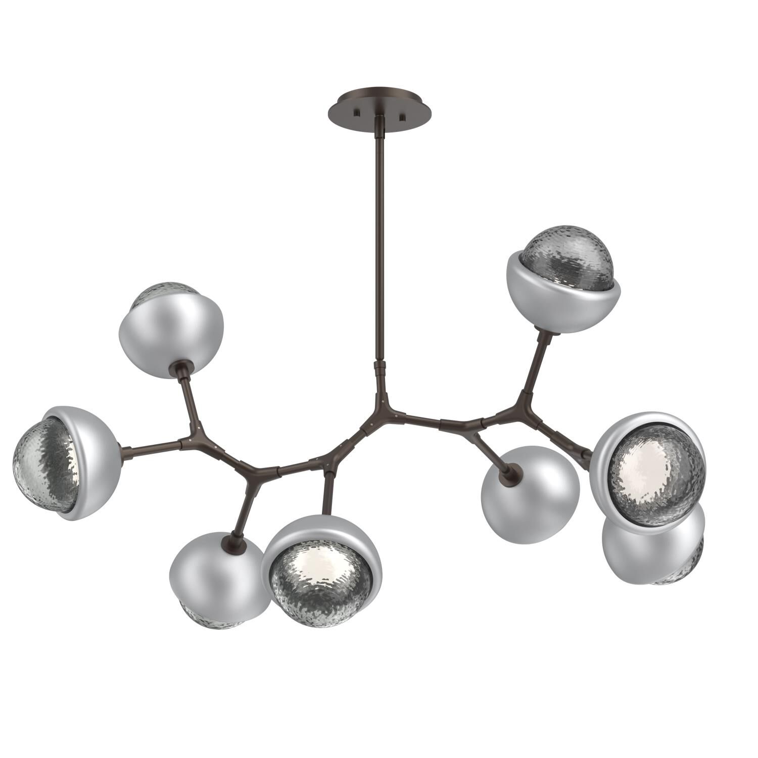 Shown in Flat Bronze finish and Smoke glass and Classic Silver accent