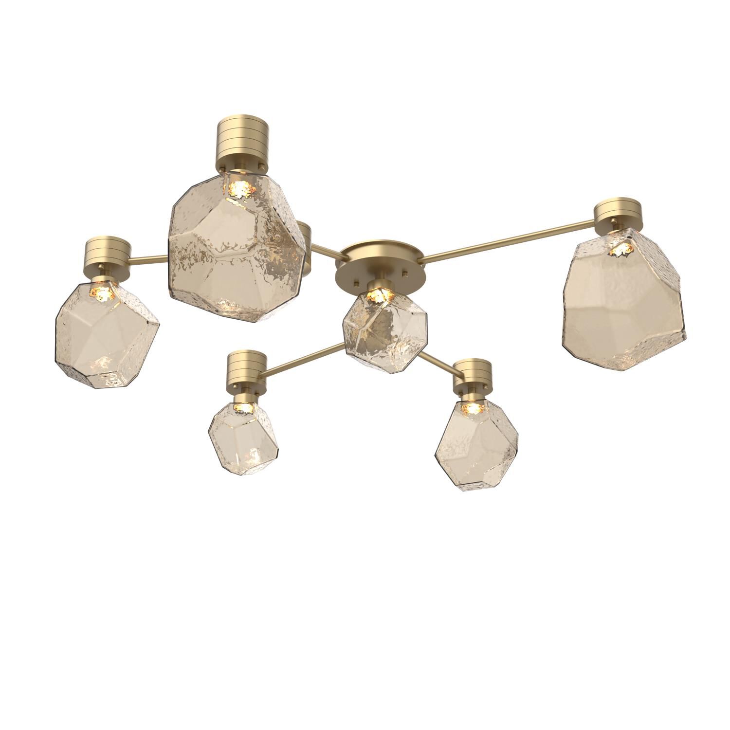 Shown in Gilded Brass finish and Bronze glass