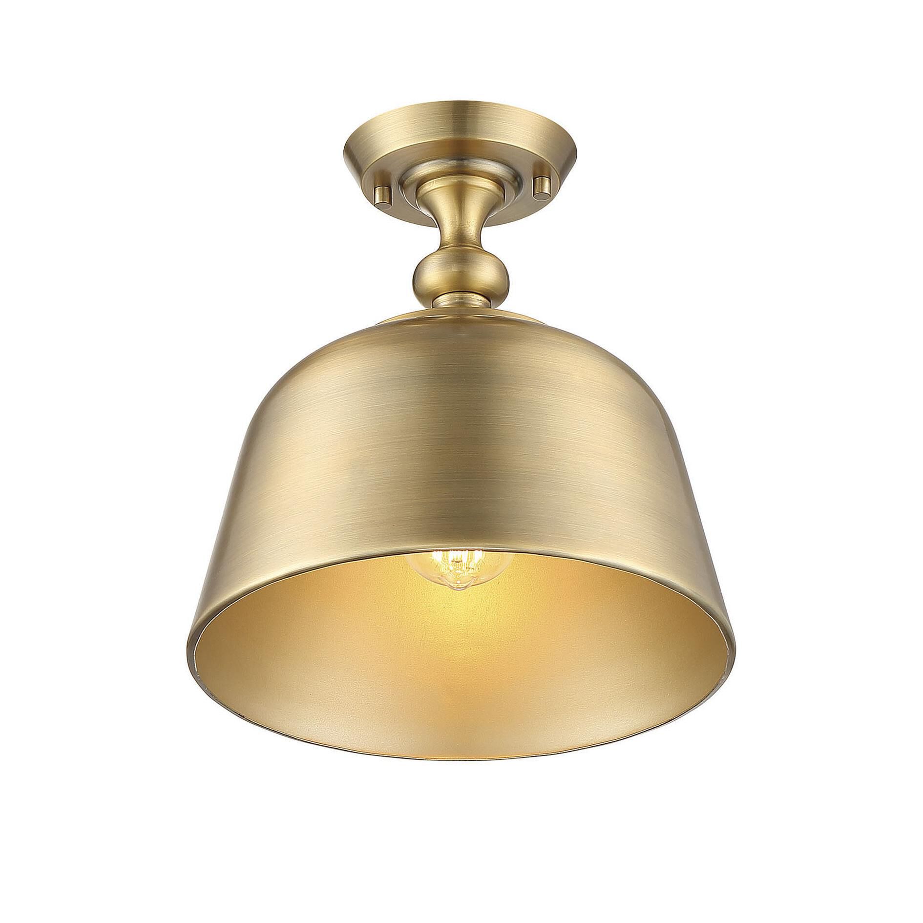 Berg 12 Inch 1 Light Semi Flush Mount by Savoy House