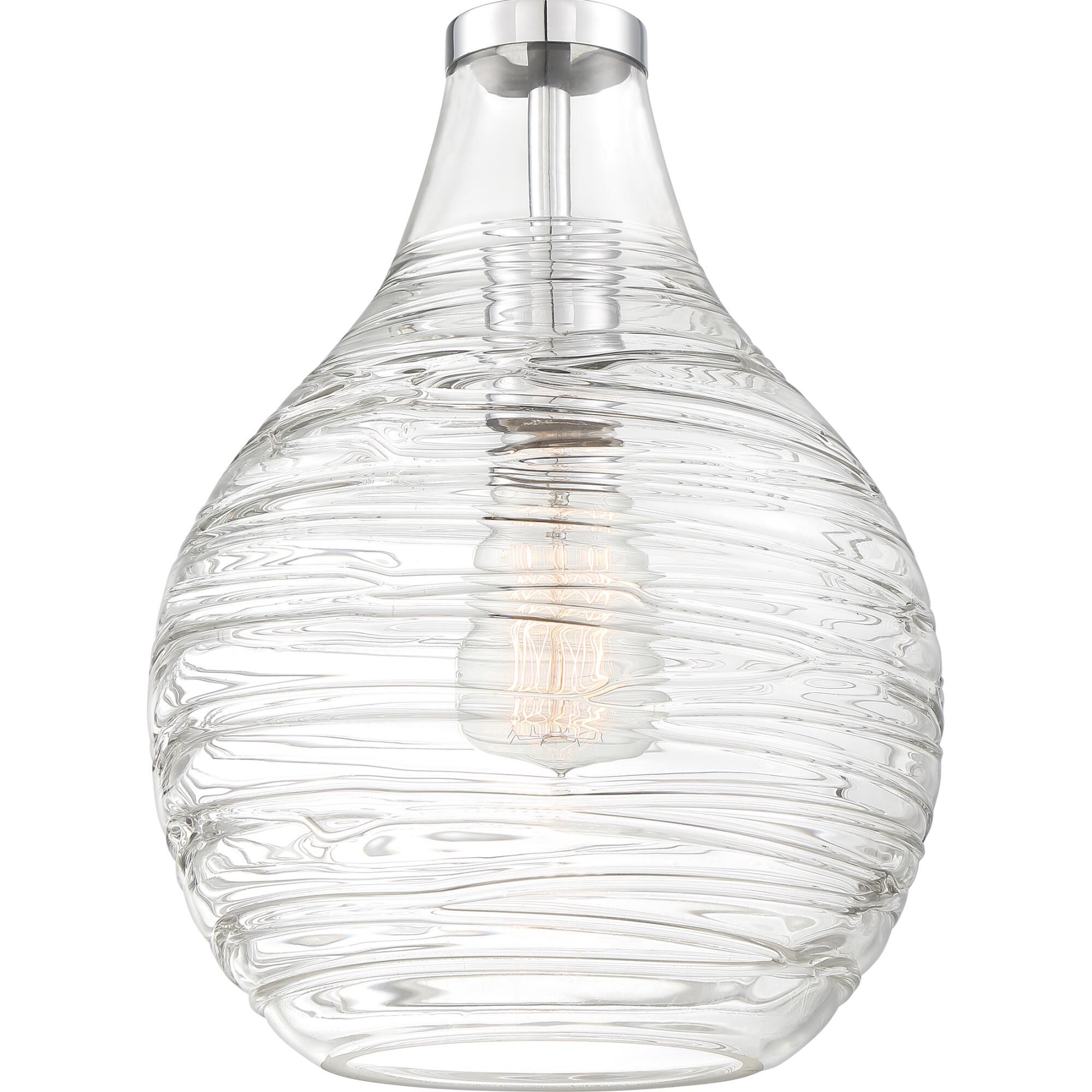 Genie 8 Inch 1 Light Semi Flush Mount by Quoizel