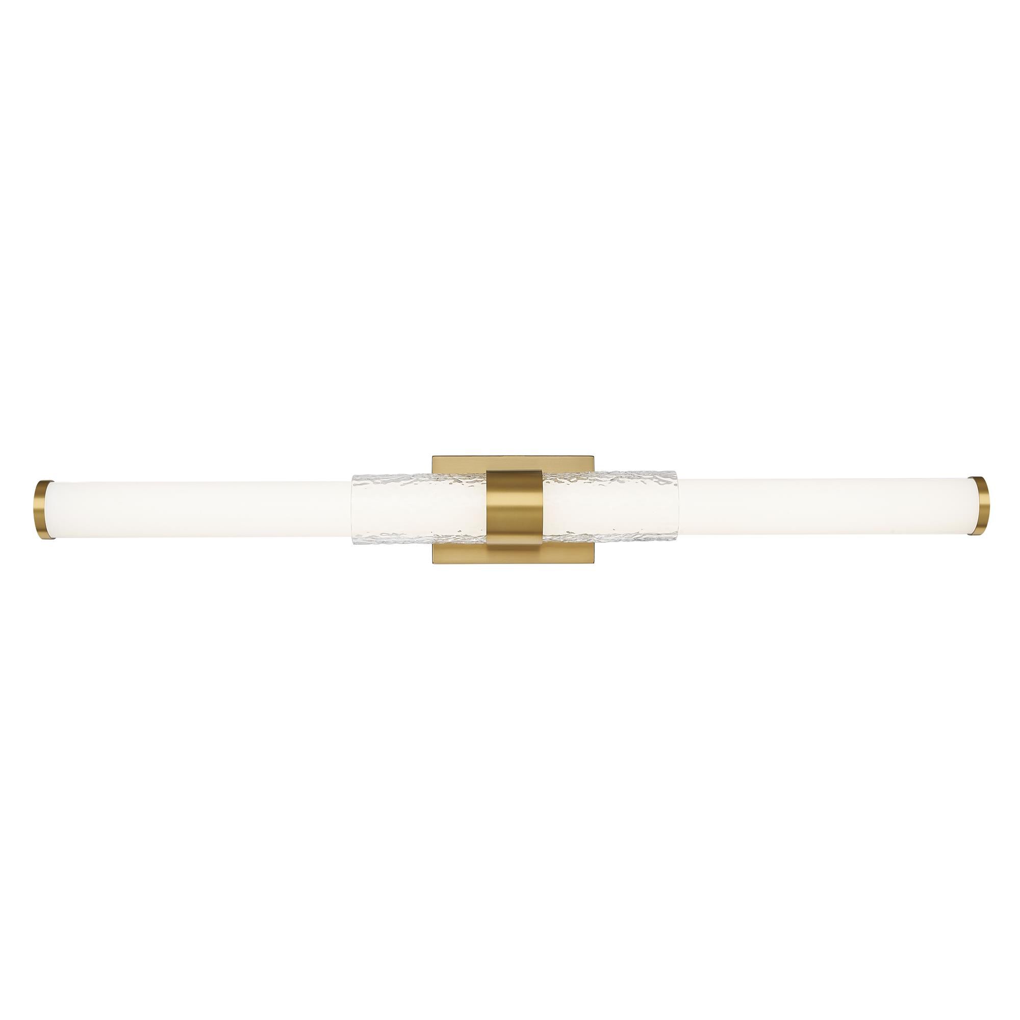 Shown in Modern Gold finish and Matte Opal glass and Matte Opal shade
