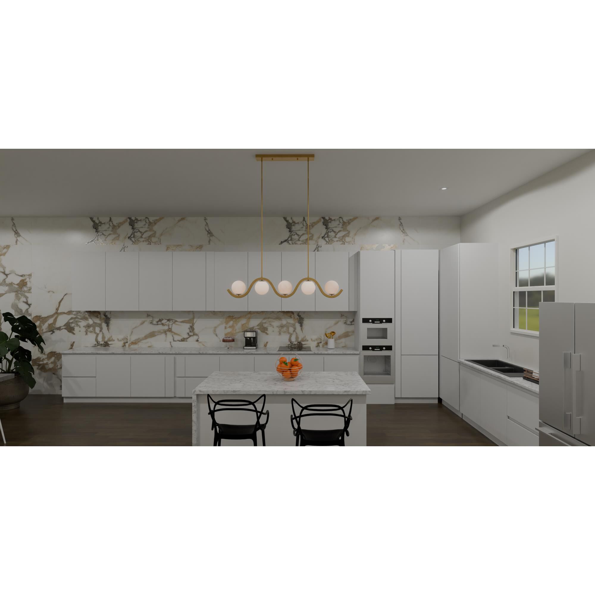 Shown in Aged Brass finish and Cloud glass