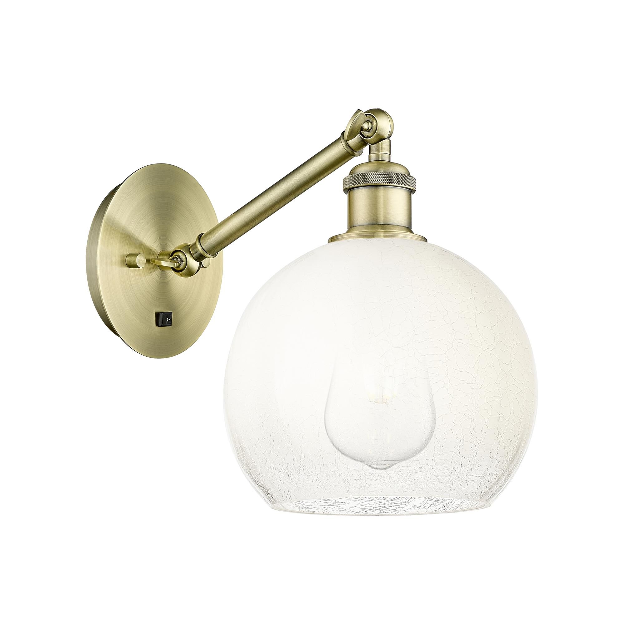 Shown in Antique Brass finish and Opal glass