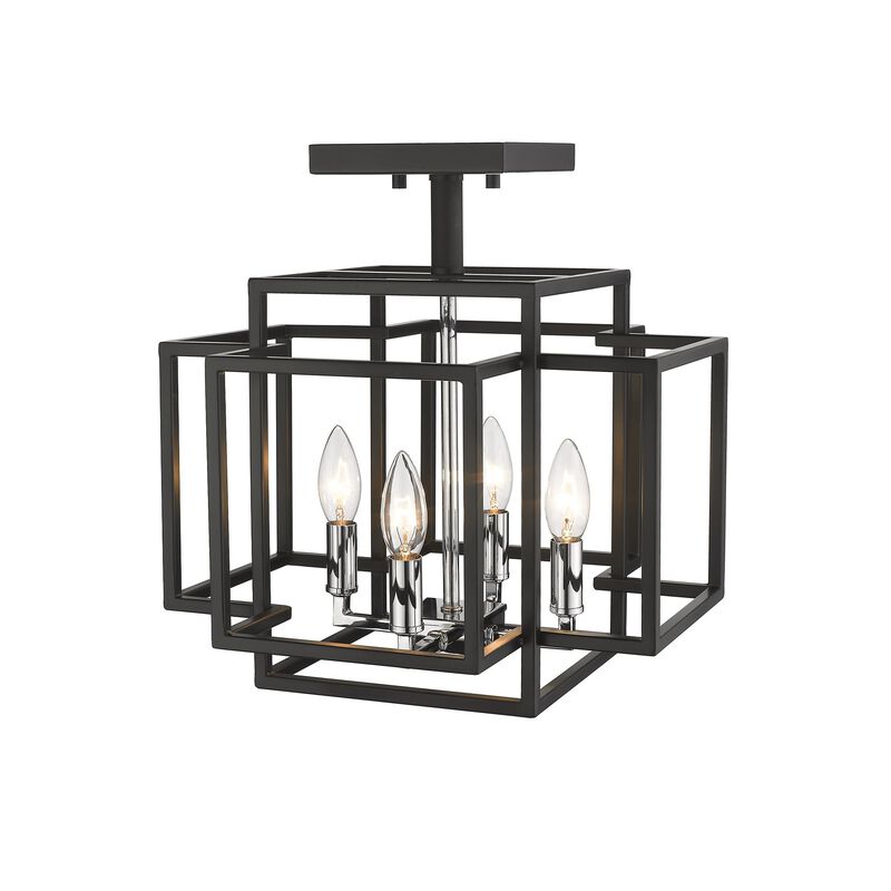 Titania 14 Inch 4 Light Semi Flush Mount by Z-Lite