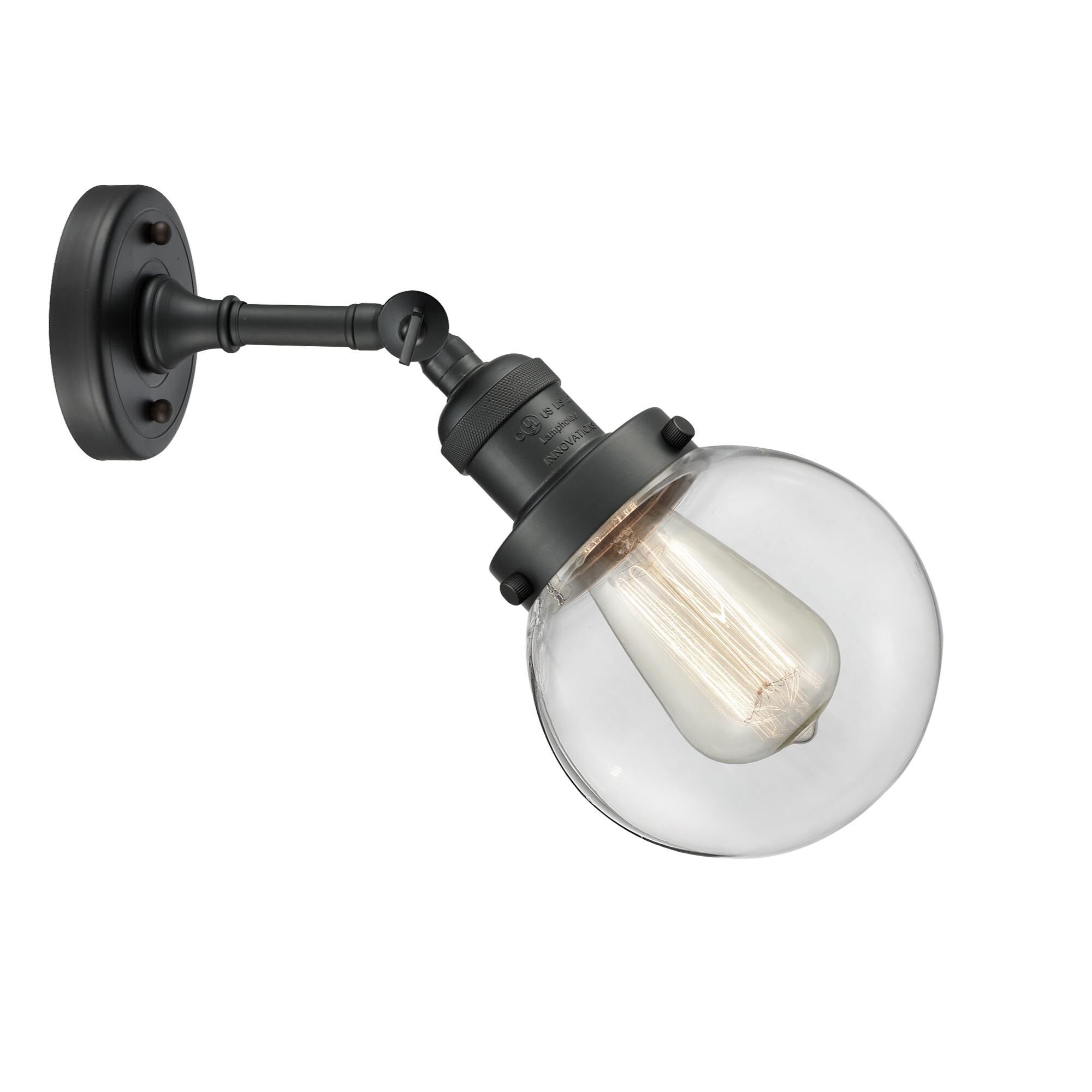Shown in Matte Black finish and Clear glass and No Accent accent