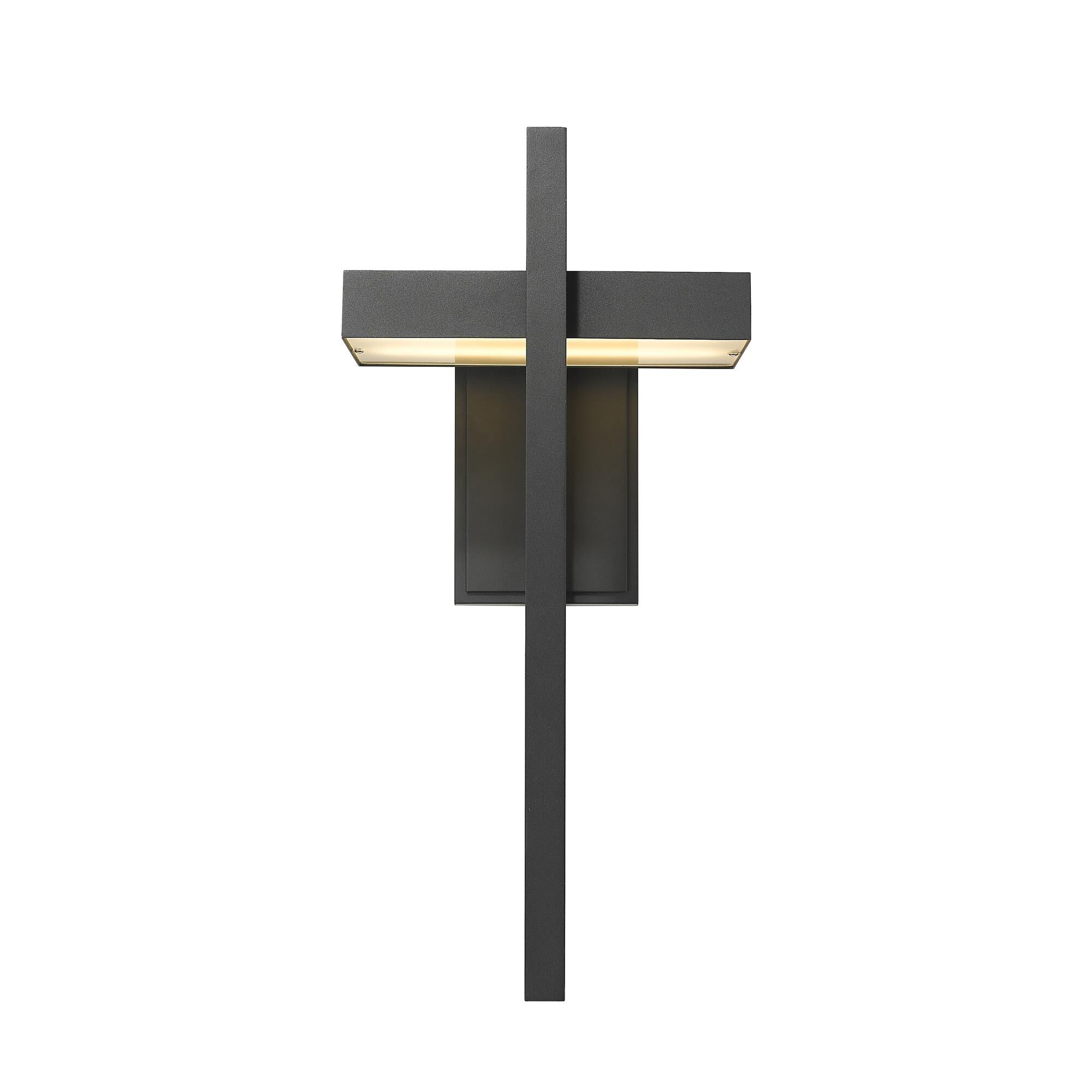 Shown in Black finish and Glass shade