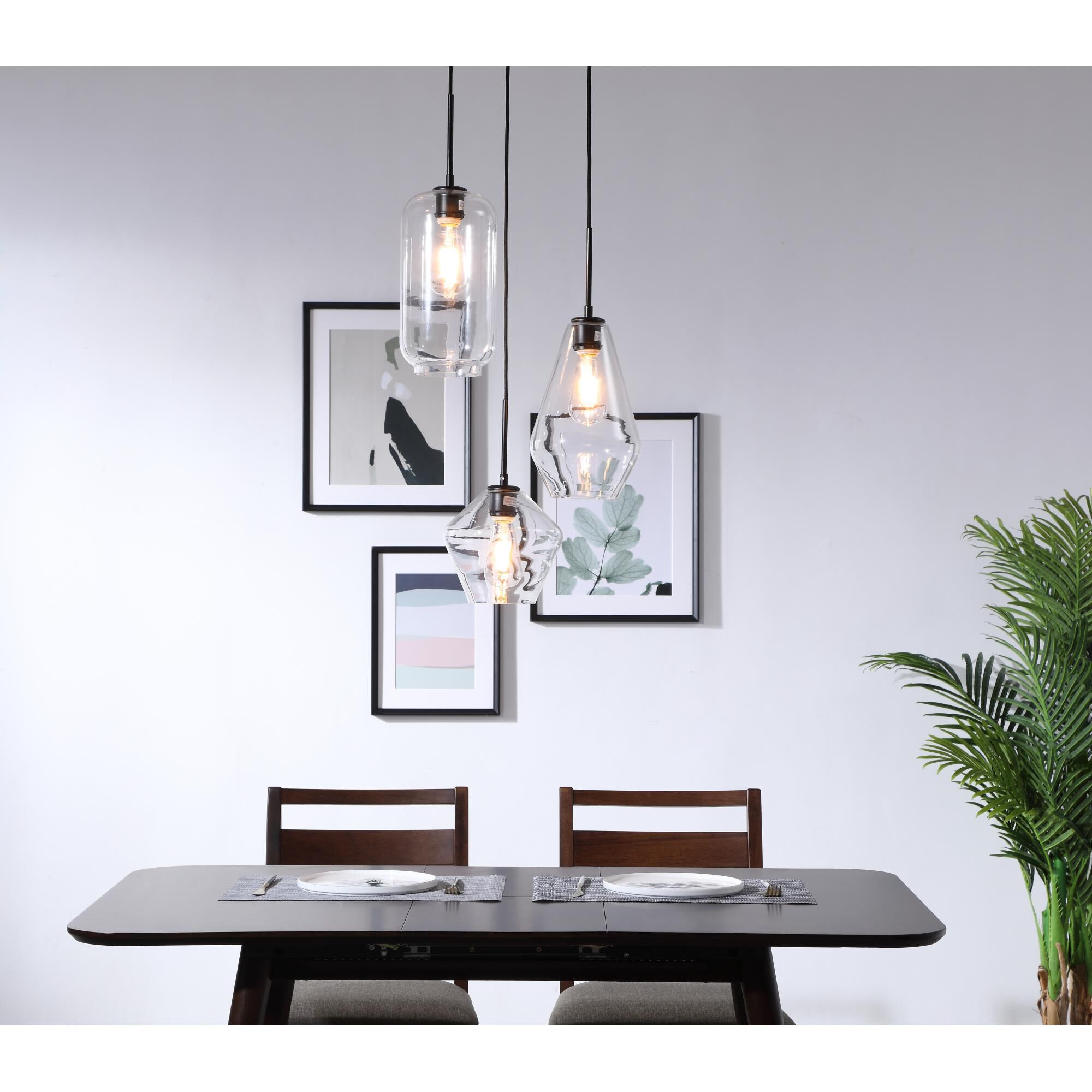 Gene 17 Inch Multi Light Pendant by Elegant Lighting