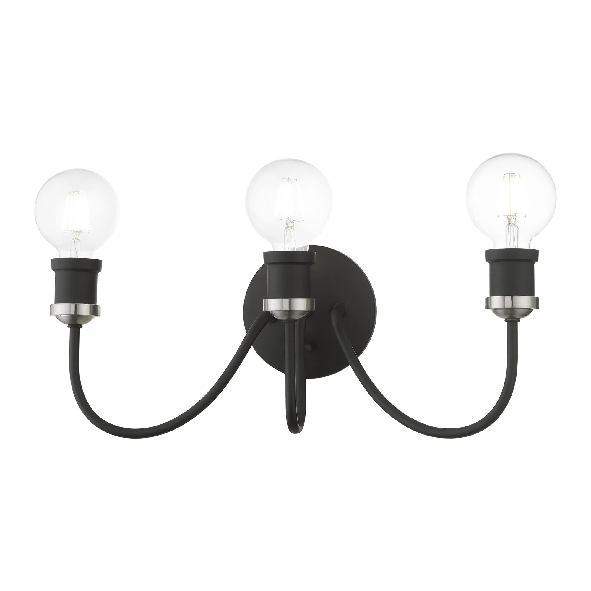 Shown in Black with Brushed Nickel Accent finish
