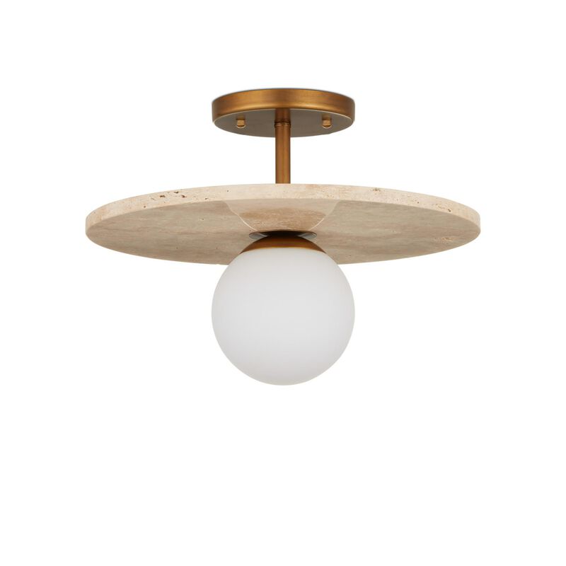 Apricity 16 Inch Semi Flush Mount by Currey and Company